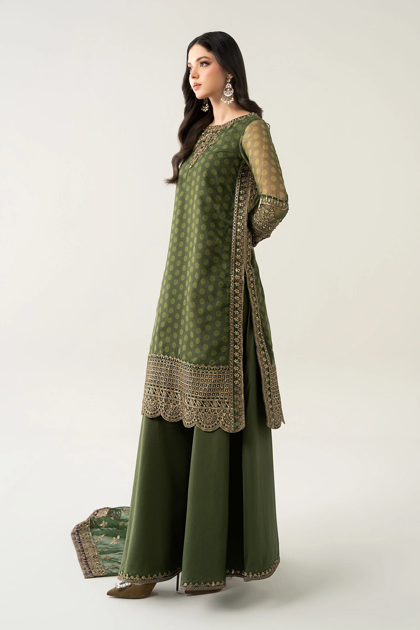 3 Piece Embroidered Suit - Image 6
