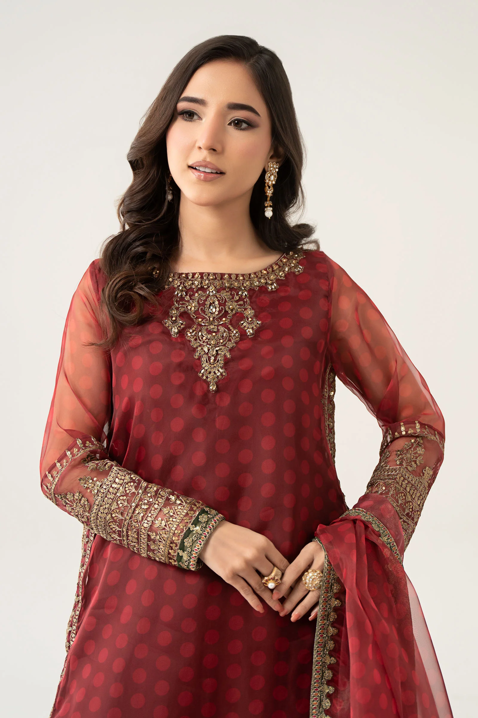 3 Piece Embroidered Suit - Image 2