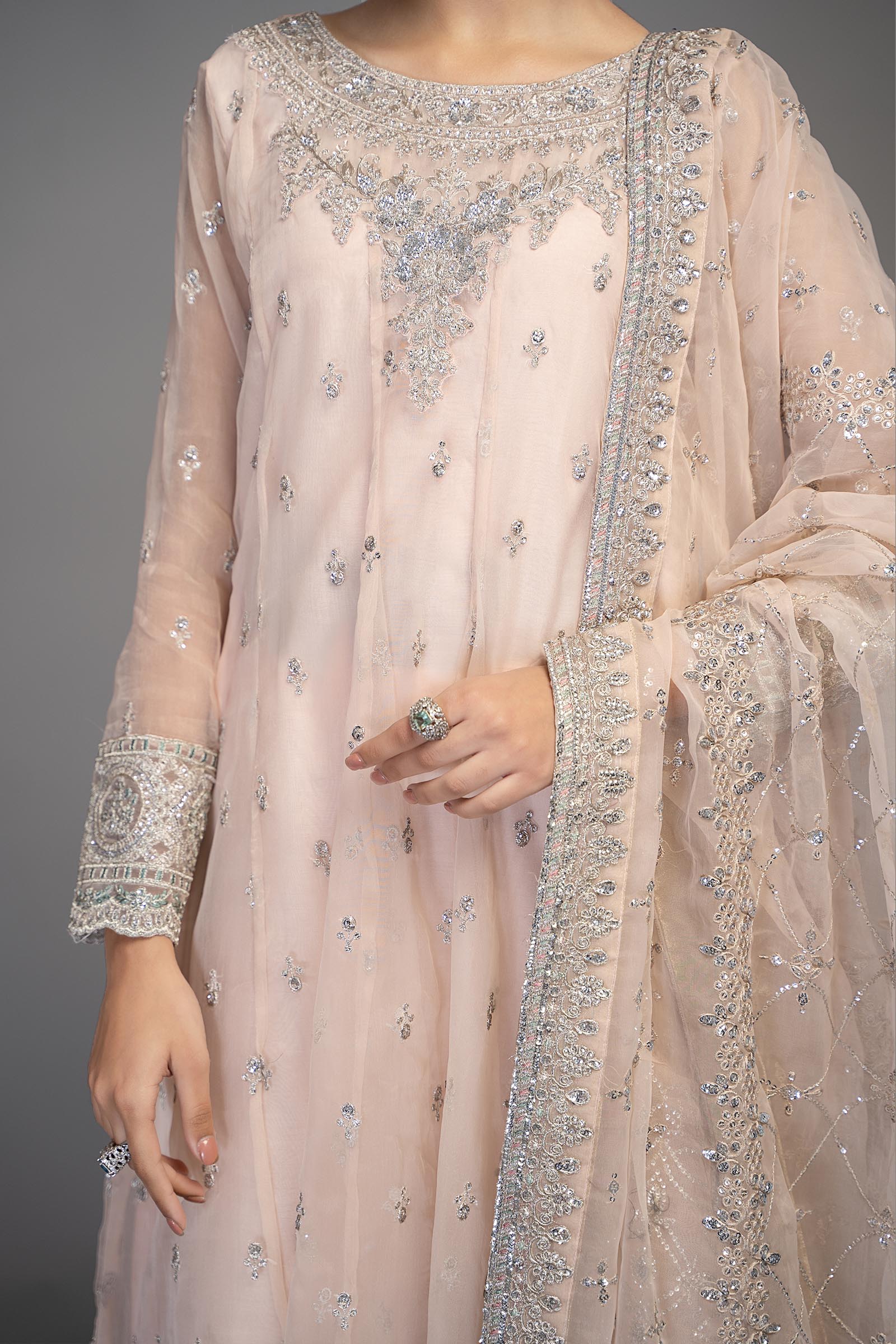4 Piece Embroidered Frock - Image 2