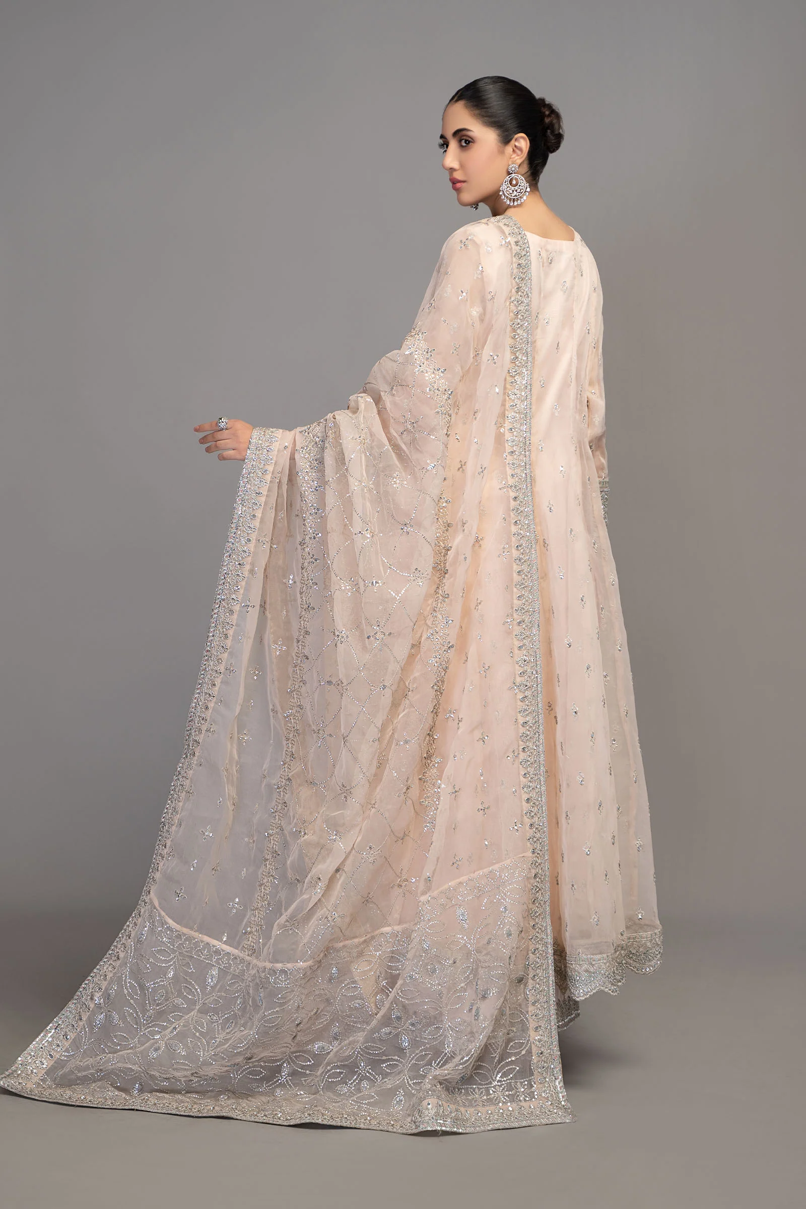 4 Piece Embroidered Frock - Image 5