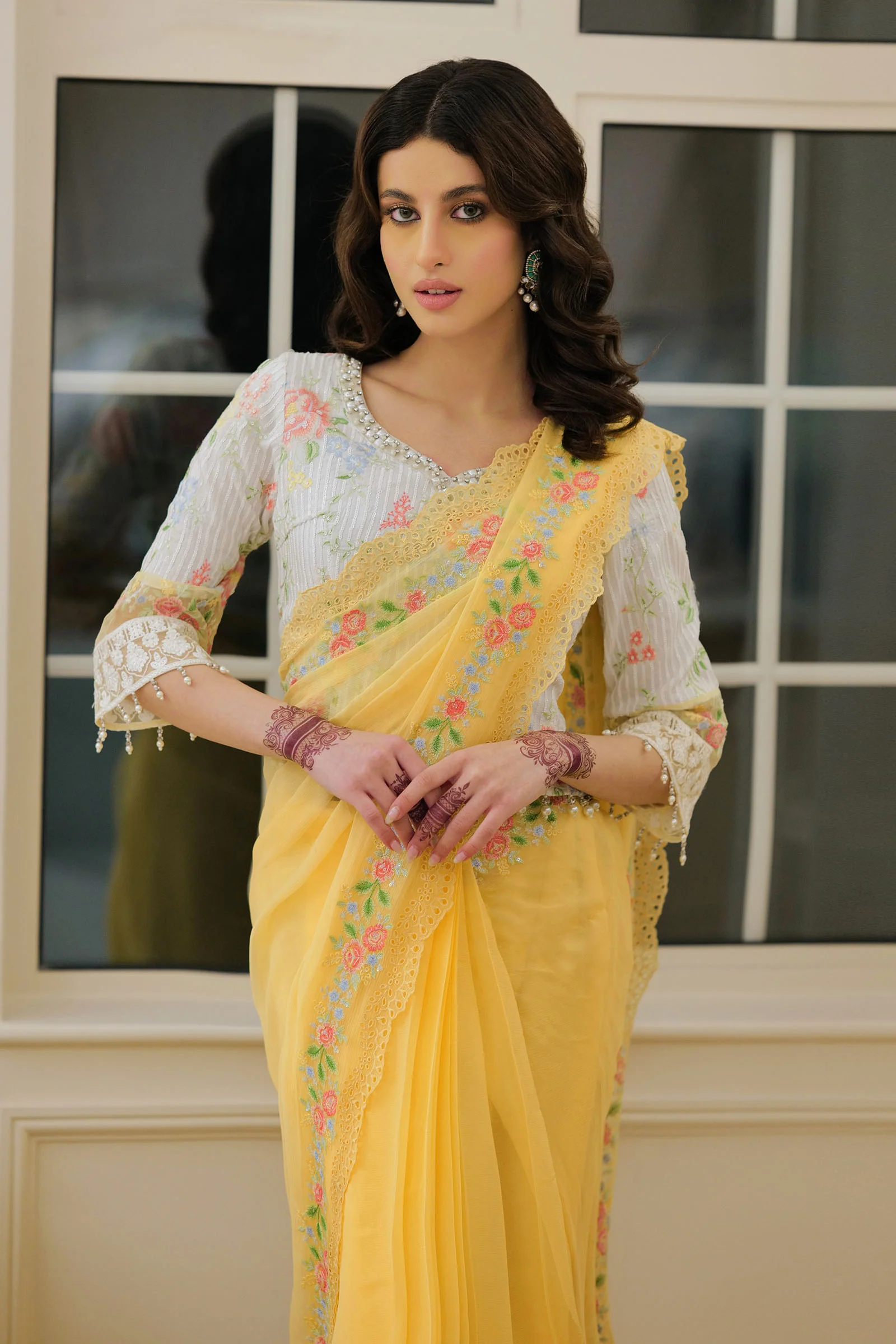Saree Yellow SF-EF23-31 - Image 2
