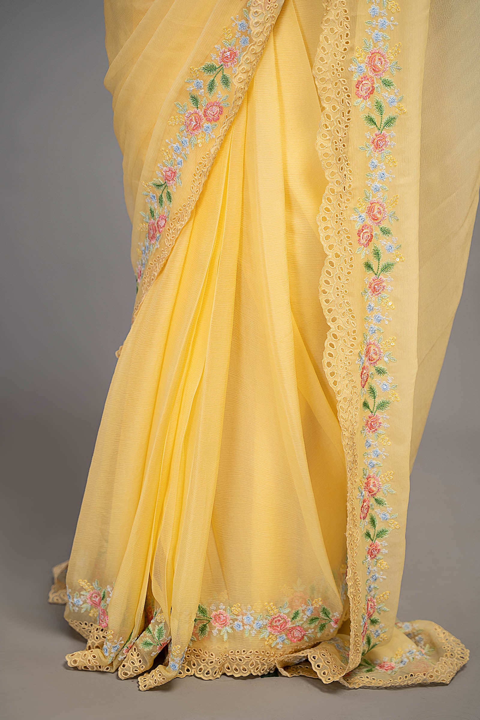Saree Yellow SF-EF23-31 - Image 5