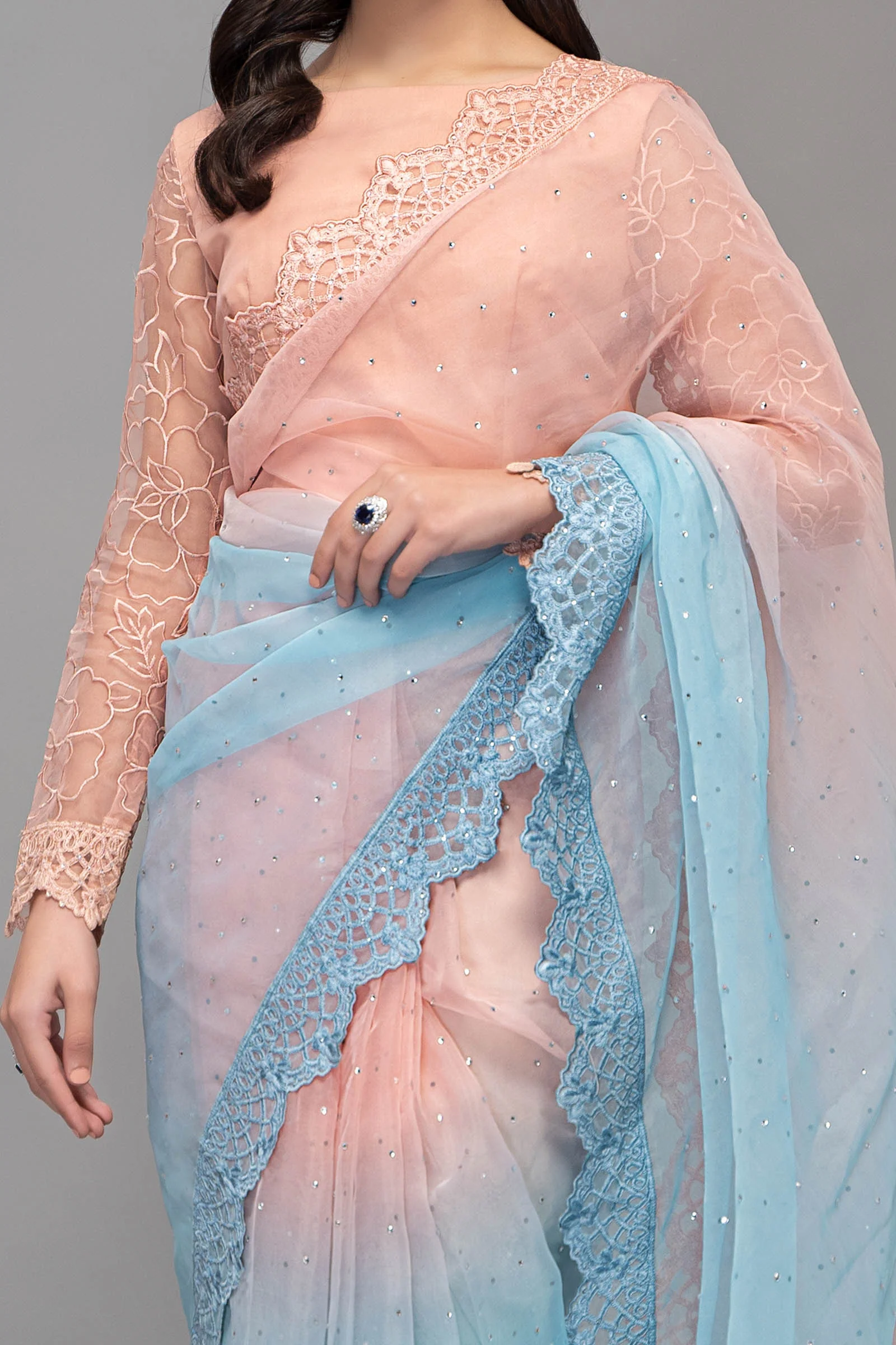 Saree Pink SF-EF23-35 - Image 3