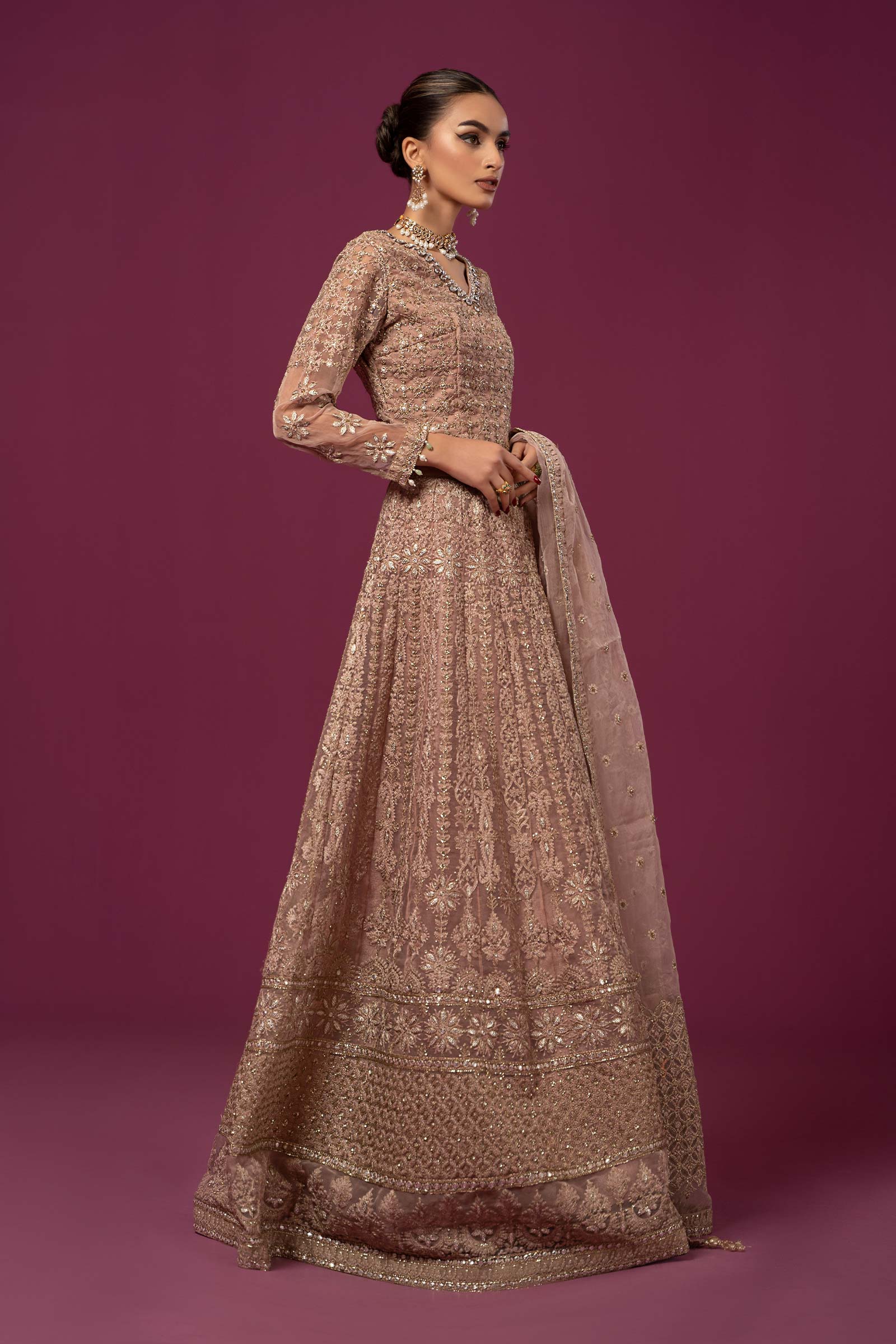 3 Piece Embroidered Organza Suit - Image 6