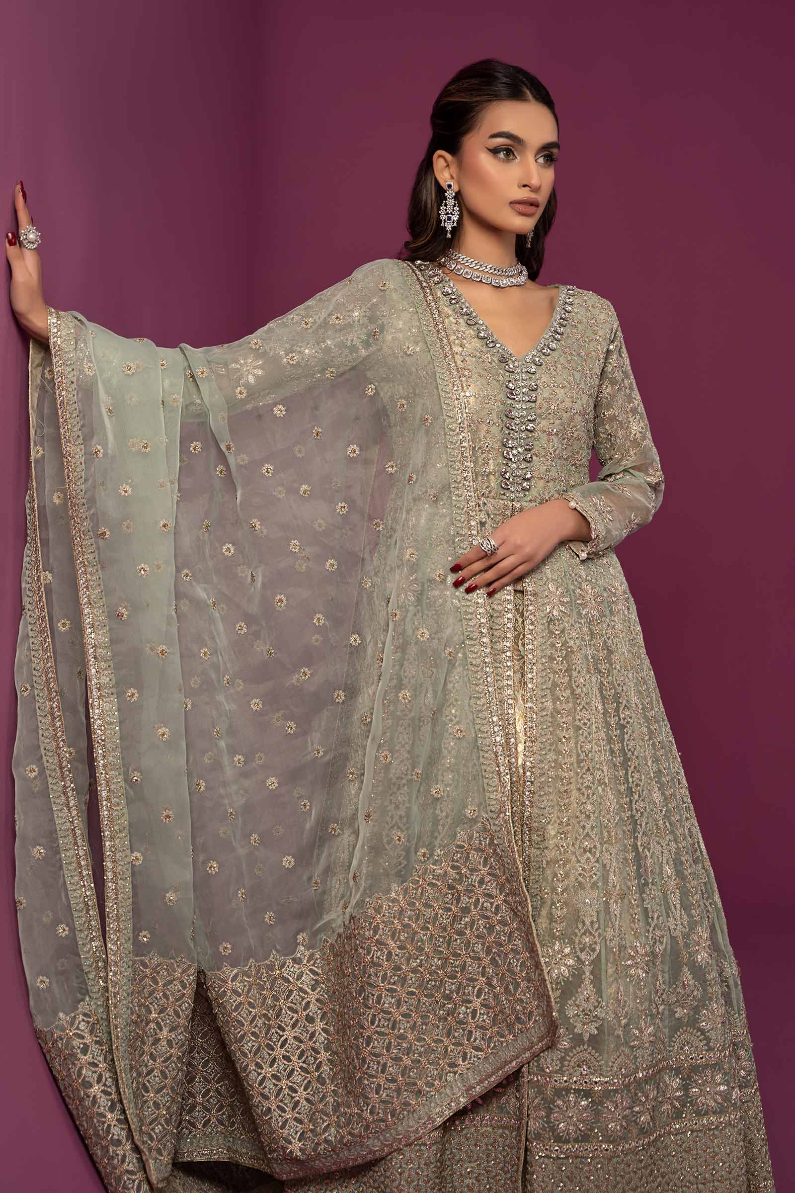 3 Piece Embroidered Organza Suit - Image 5