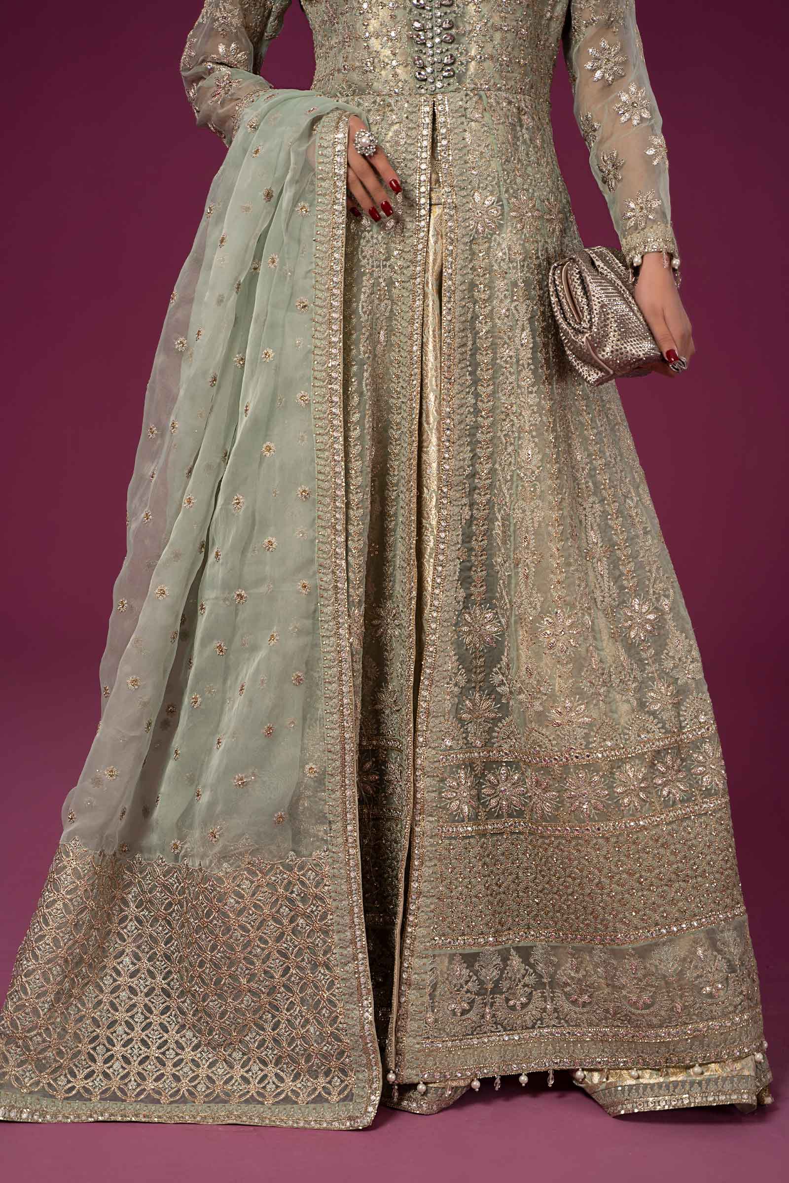3 Piece Embroidered Organza Suit - Image 6
