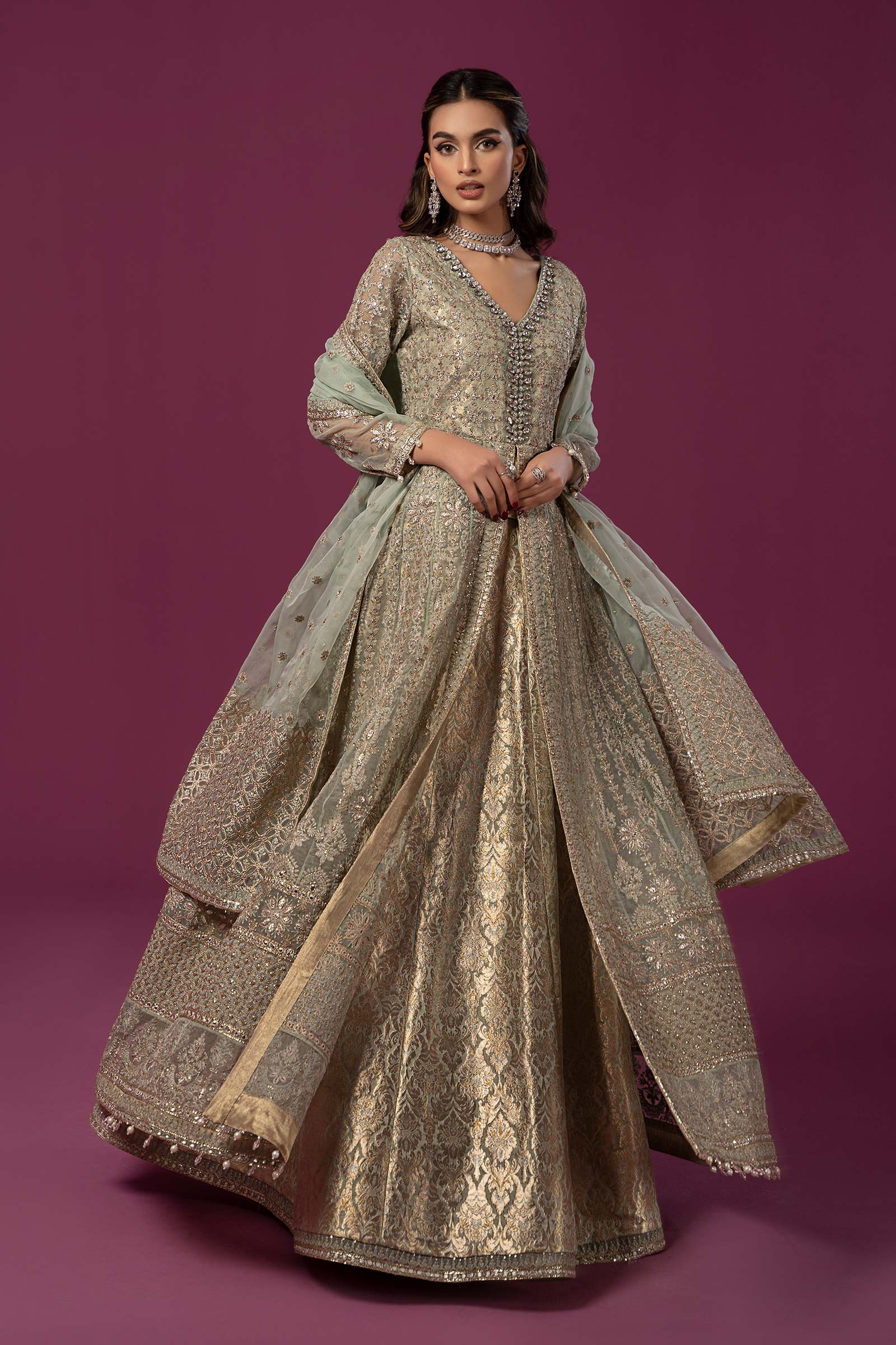 3 Piece Embroidered Organza Suit - Image 7
