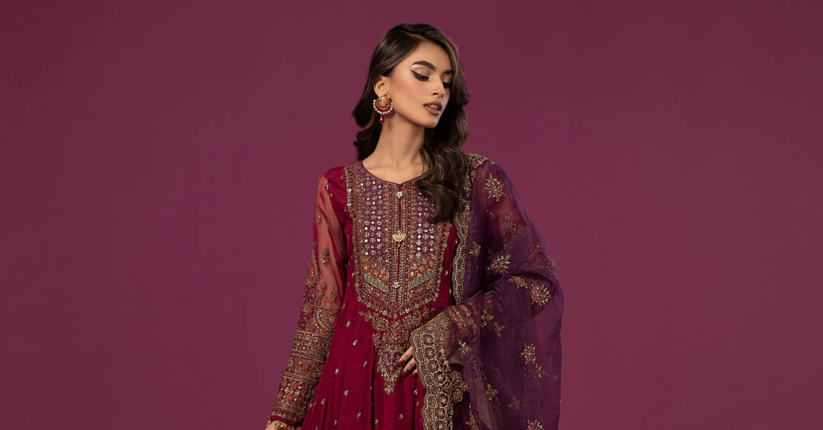3 Piece Embroidered Raw Silk Suit - Image 13