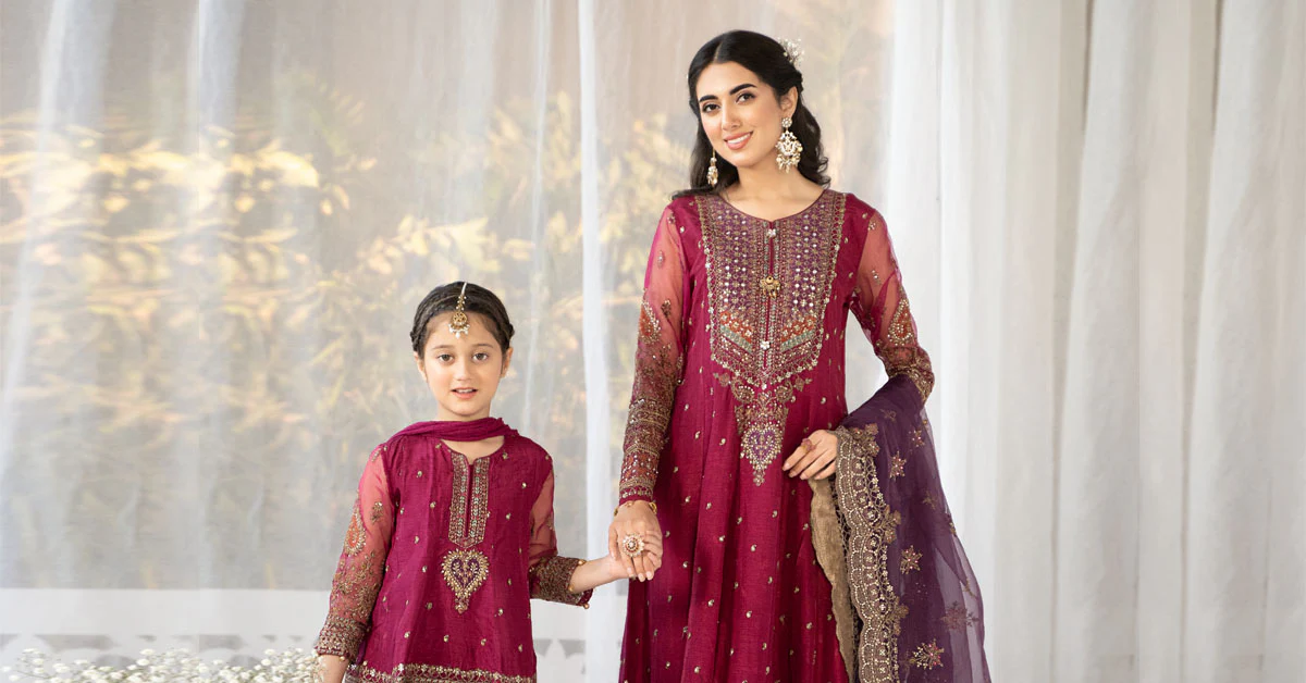 3 Piece Embroidered Raw Silk Suit - Image 14