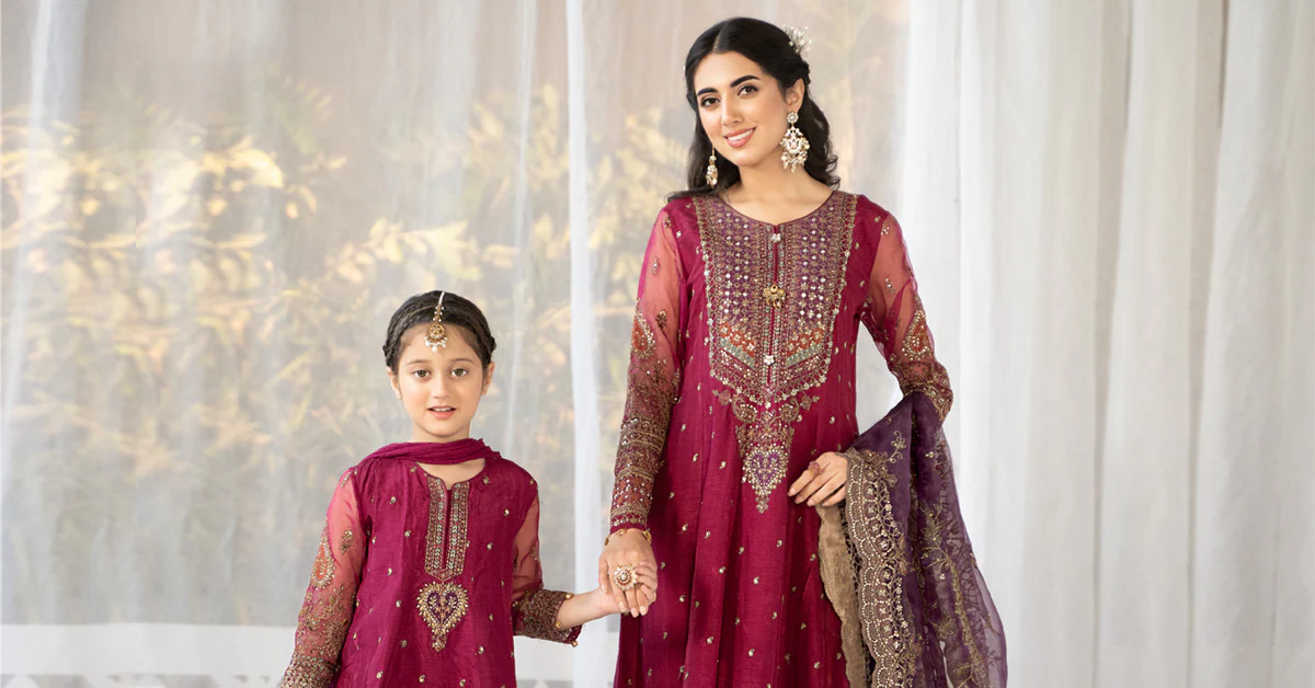 3 Piece Embroidered Raw Silk Suit - Image 15