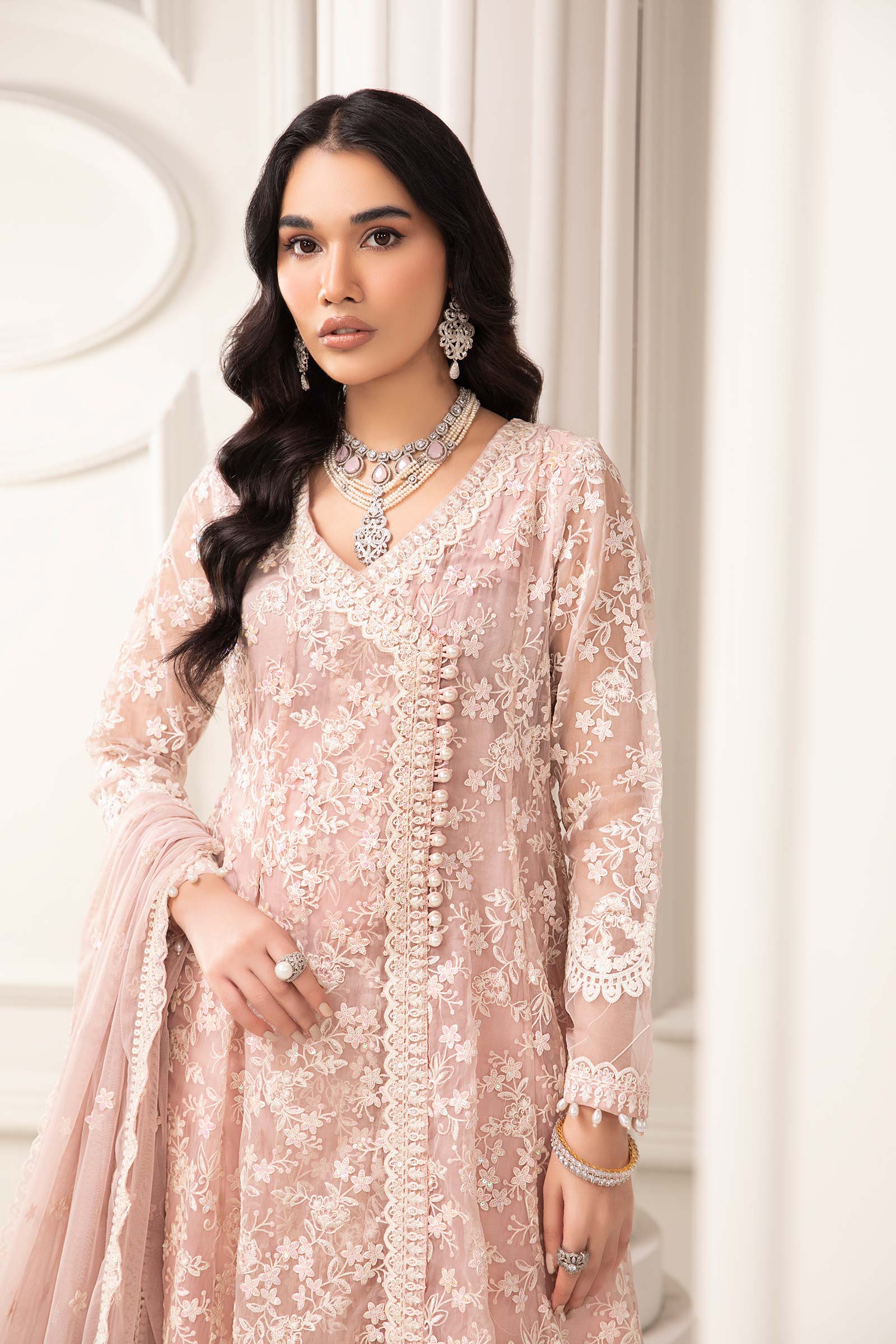 3 Piece Embroidered Organza Suit - Image 2