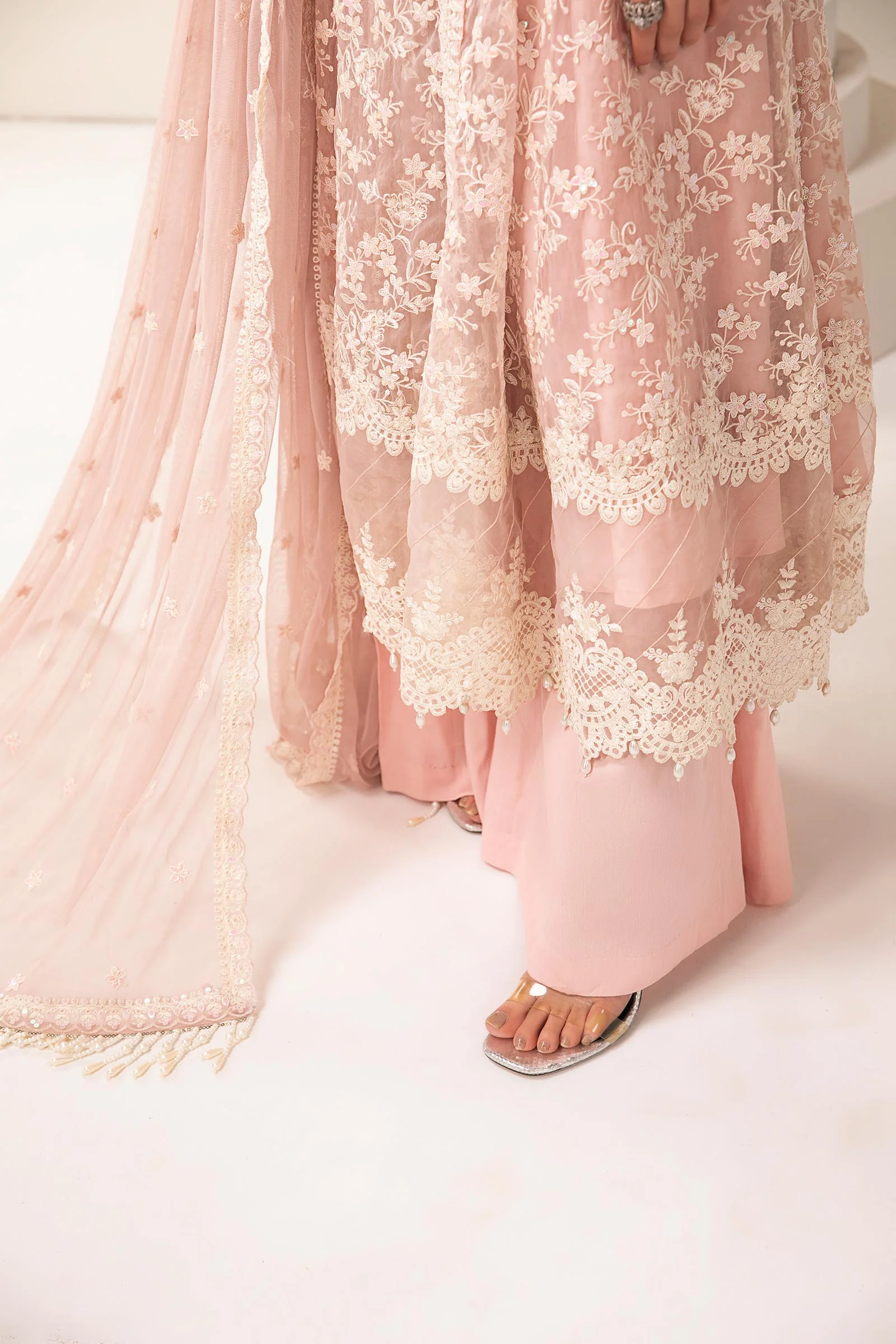 3 Piece Embroidered Organza Suit - Image 3