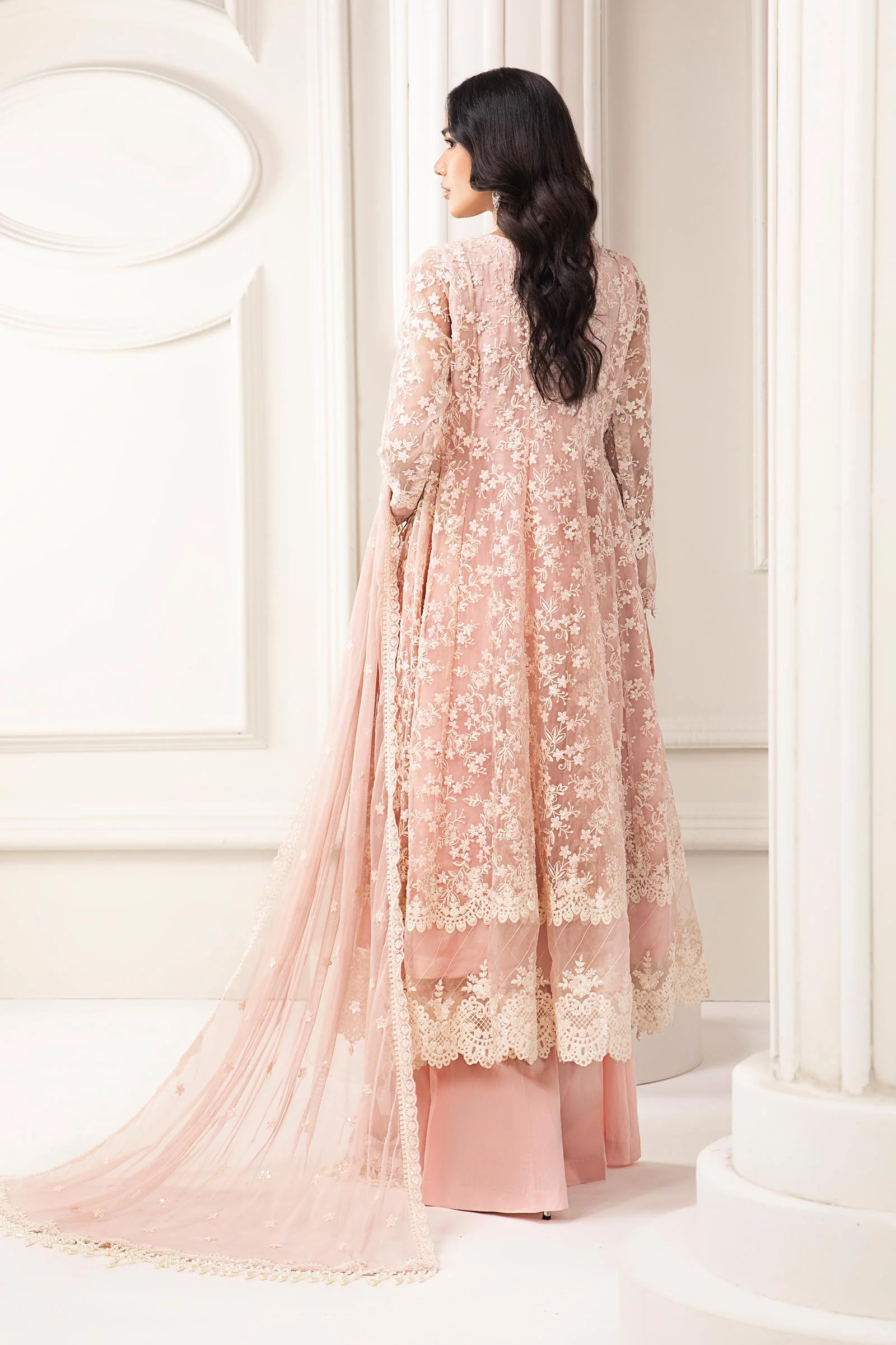 3 Piece Embroidered Organza Suit - Image 6