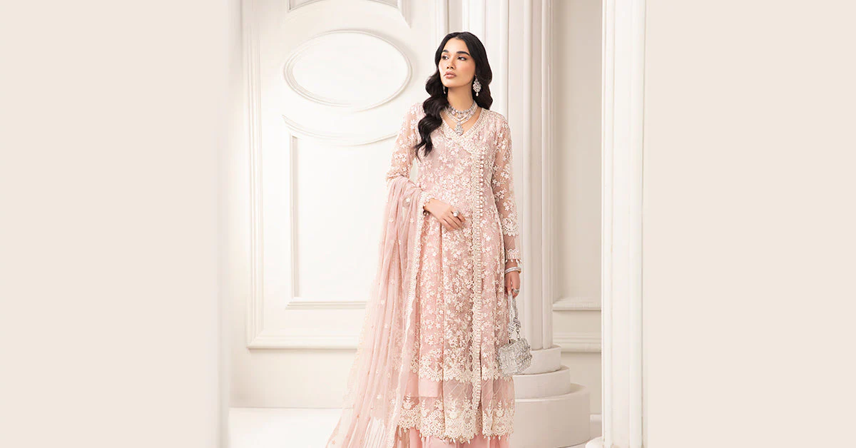 3 Piece Embroidered Organza Suit - Image 7