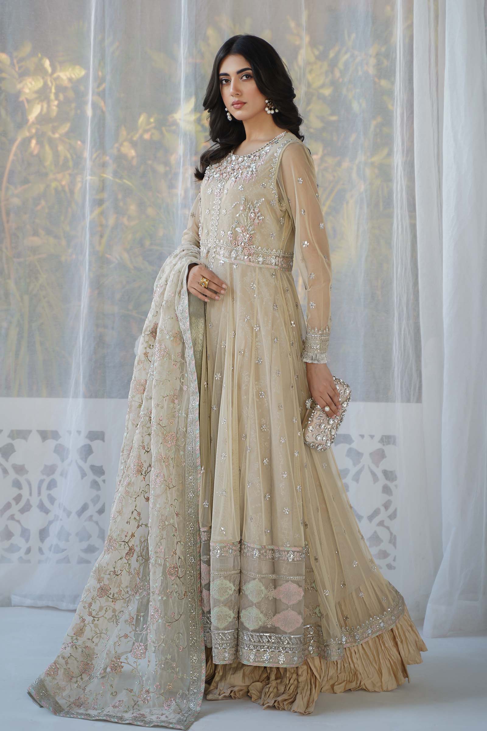 3 Piece Embroidered Net Suit - Image 10