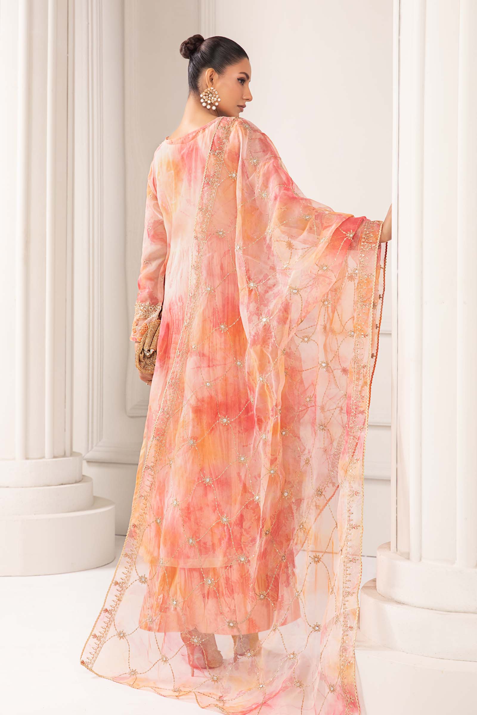 3 Piece Embroidered Organza Suit - Image 6