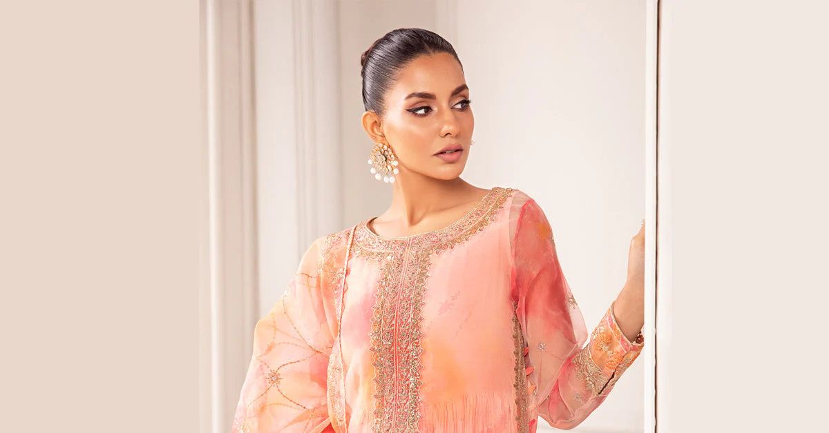 3 Piece Embroidered Organza Suit - Image 7