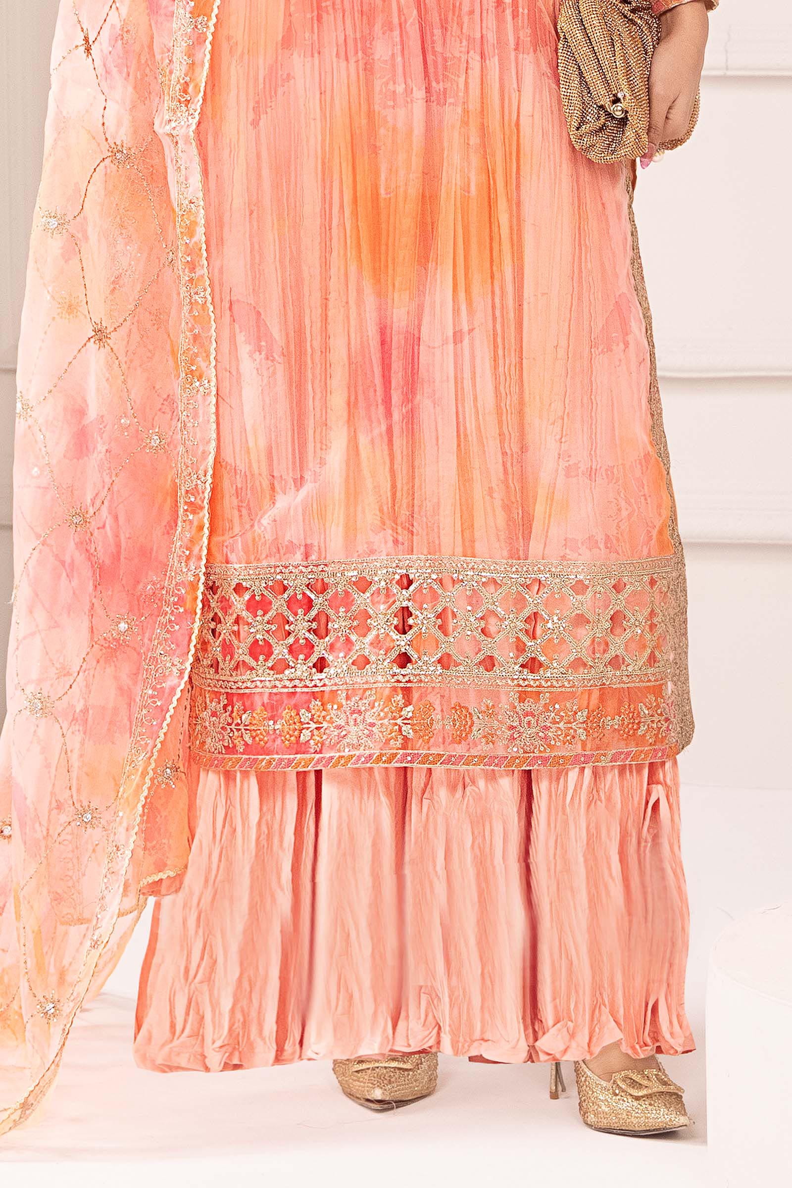 3 Piece Embroidered Organza Suit - Image 5