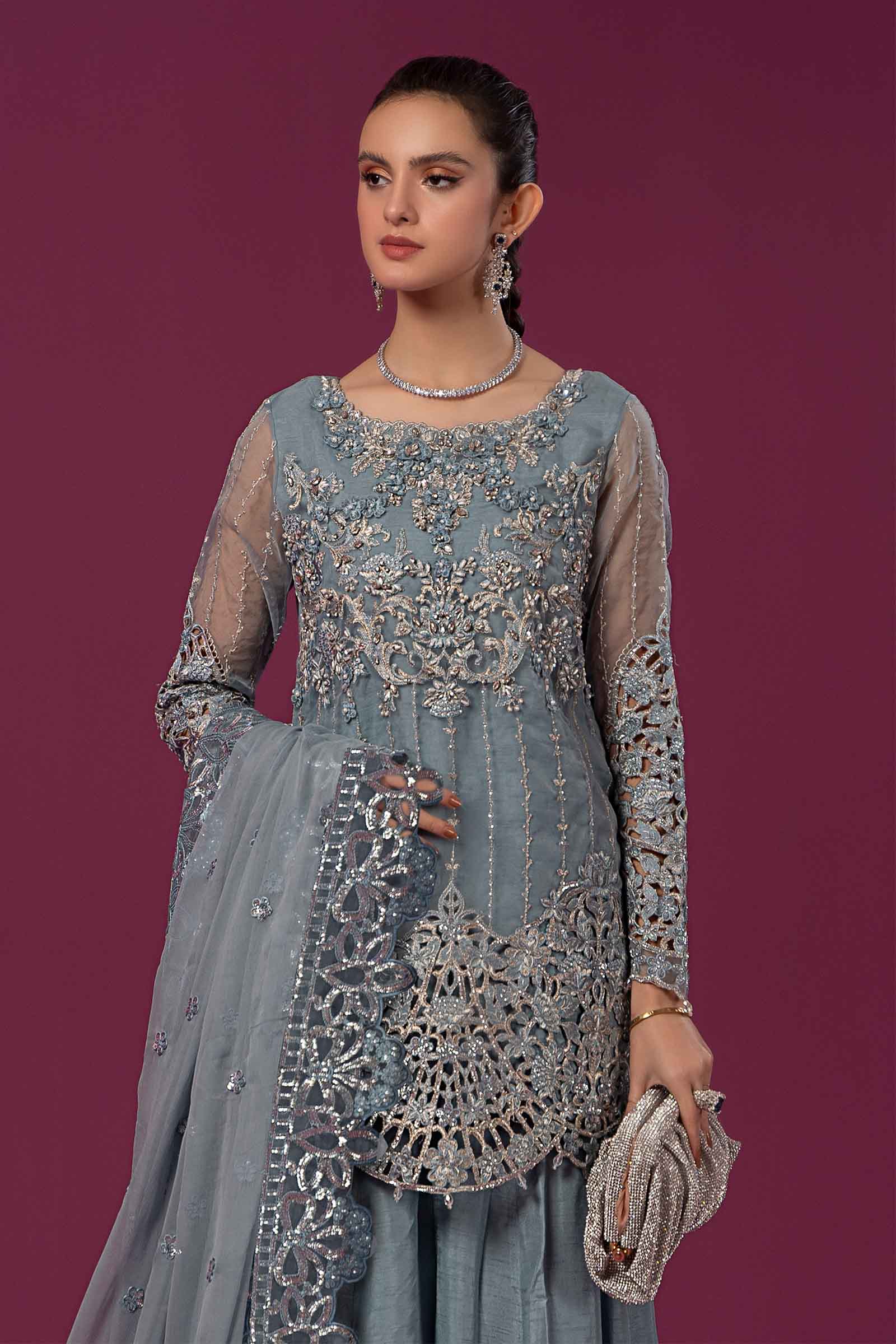 3 Piece Embroidered Organza Suit - Image 2