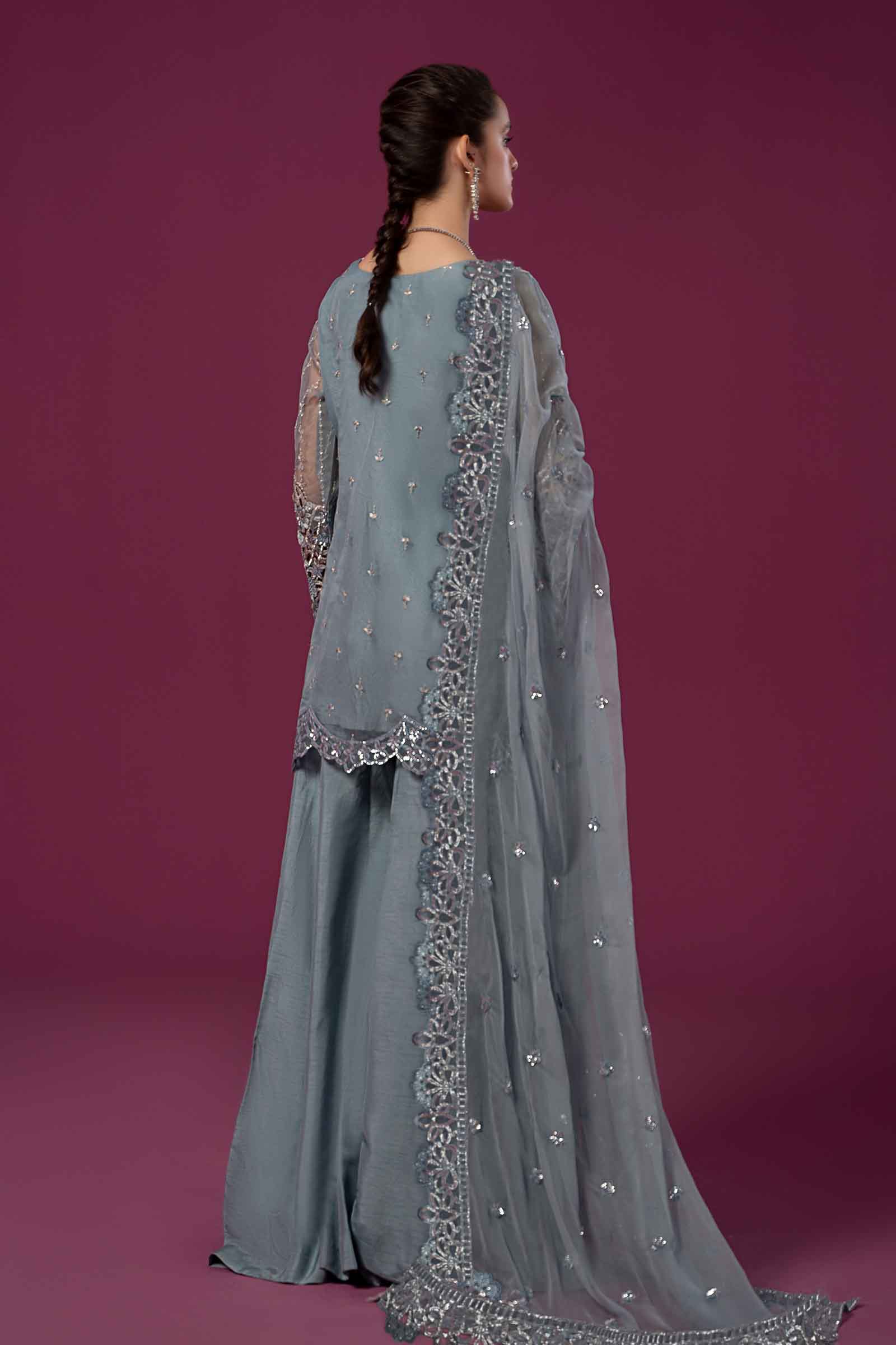 3 Piece Embroidered Organza Suit - Image 5