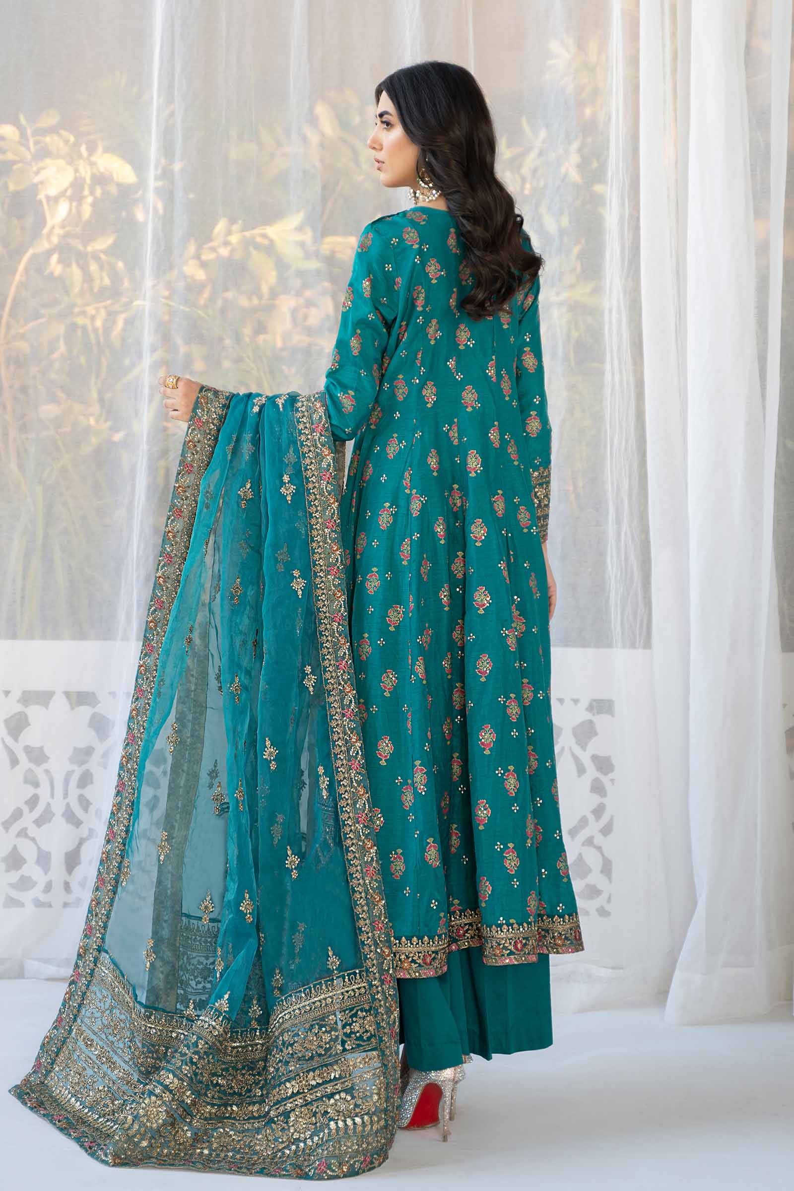 3 Piece Printed Raw Silk Suit - Image 5