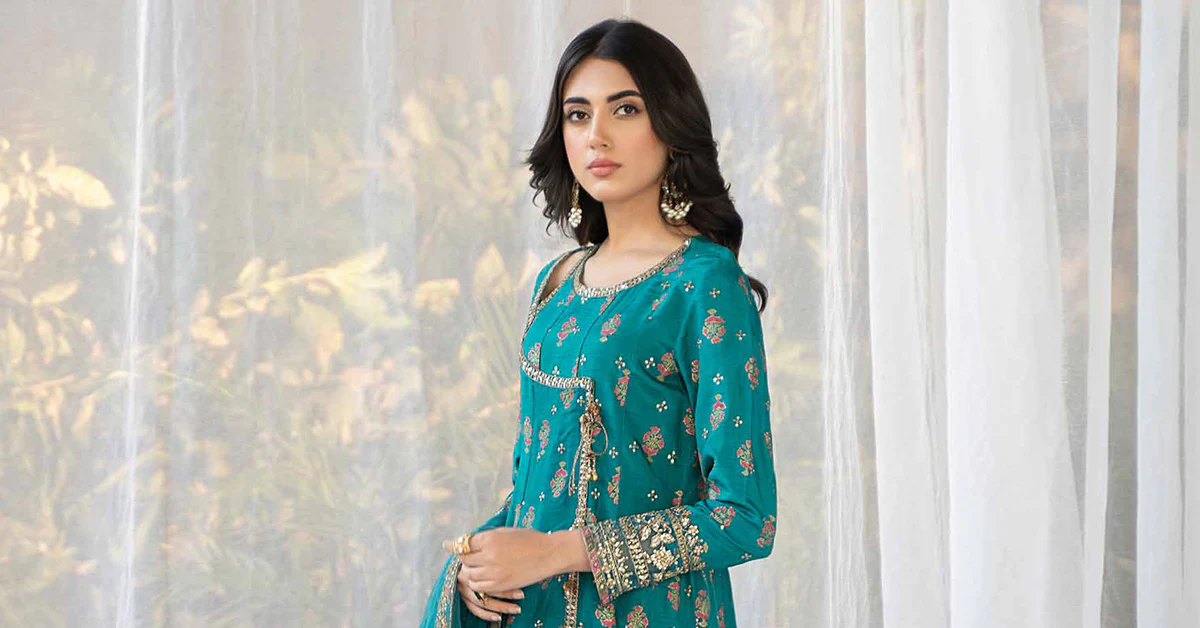 3 Piece Printed Raw Silk Suit - Image 7