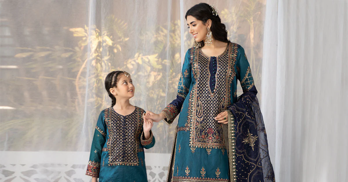 3 Piece Embroidered Raw Silk Suit - Image 13