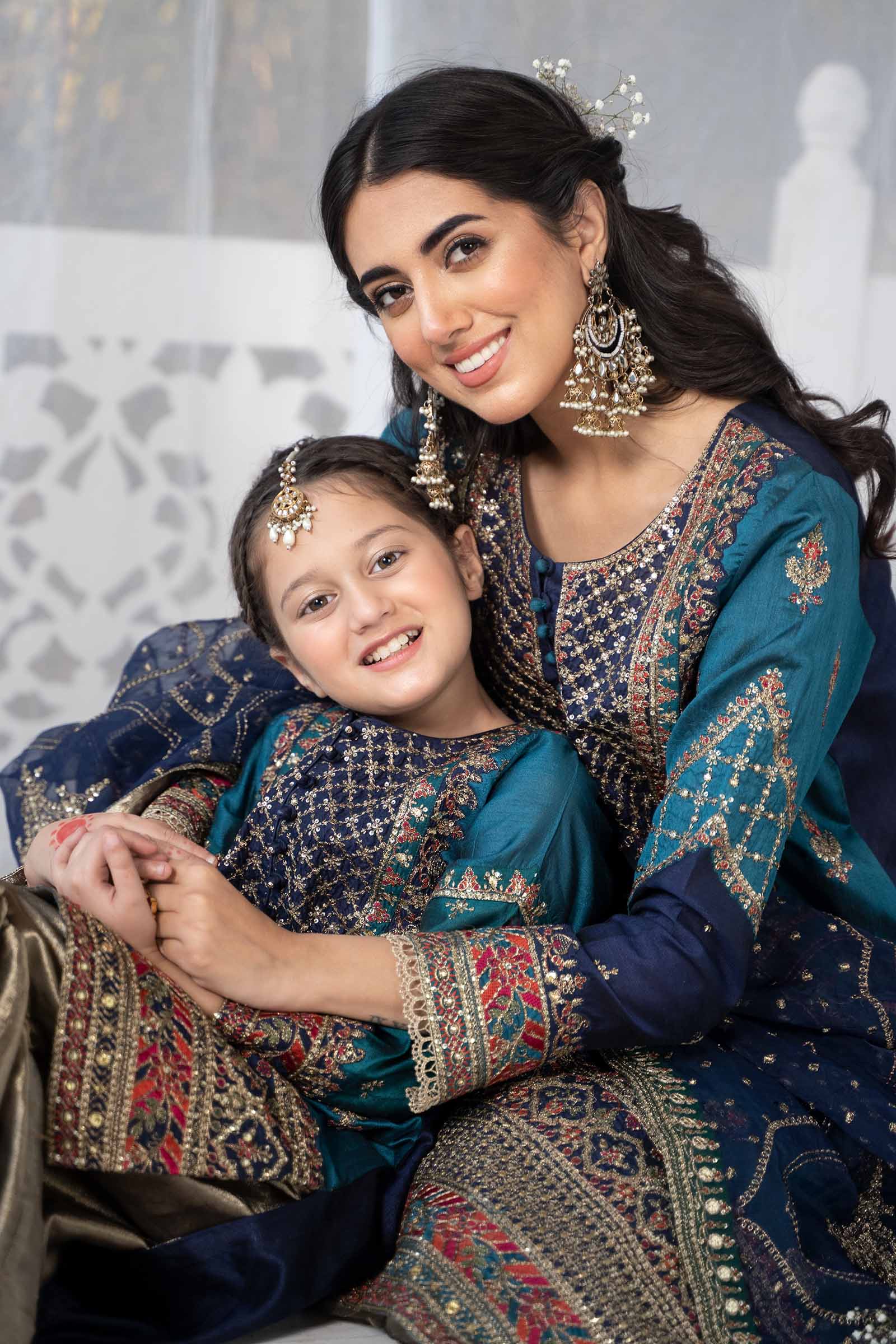 3 Piece Embroidered Raw Silk Suit - Image 9