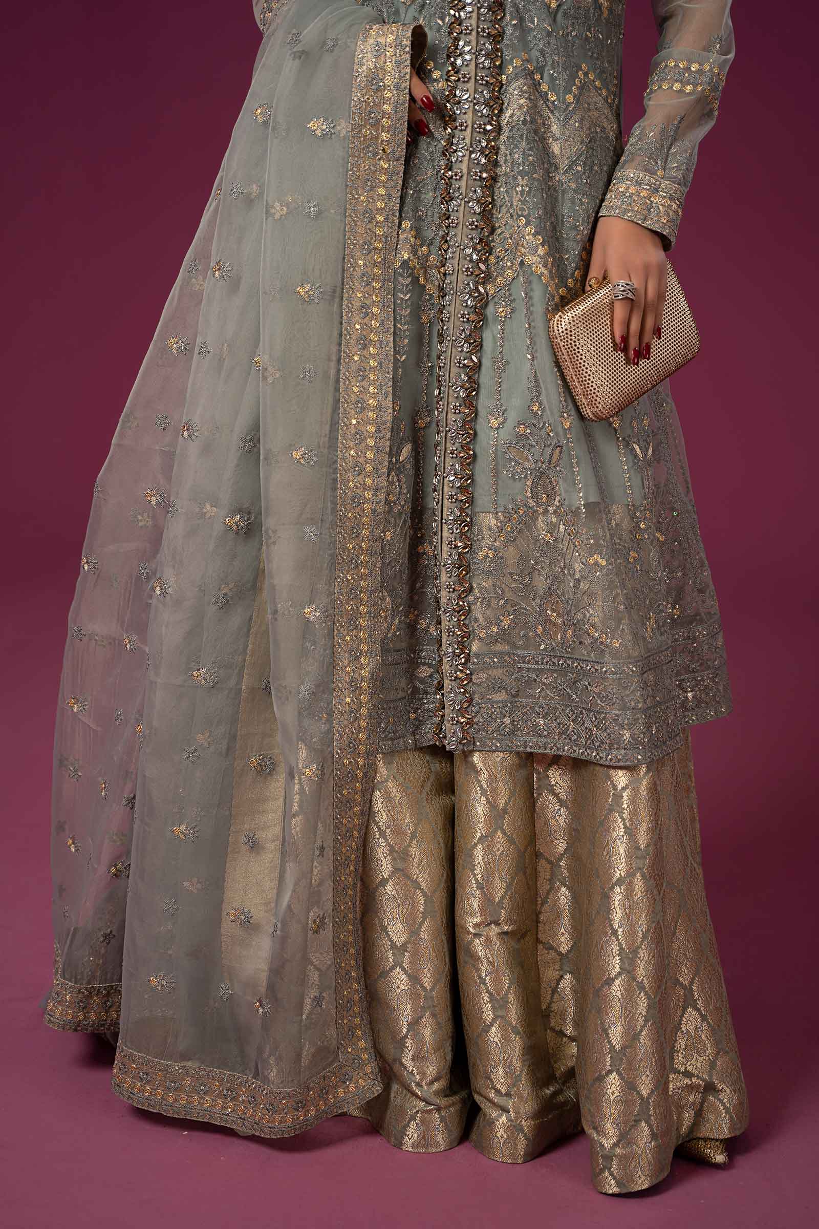 3 Piece Embroidered Net Suit - Image 5