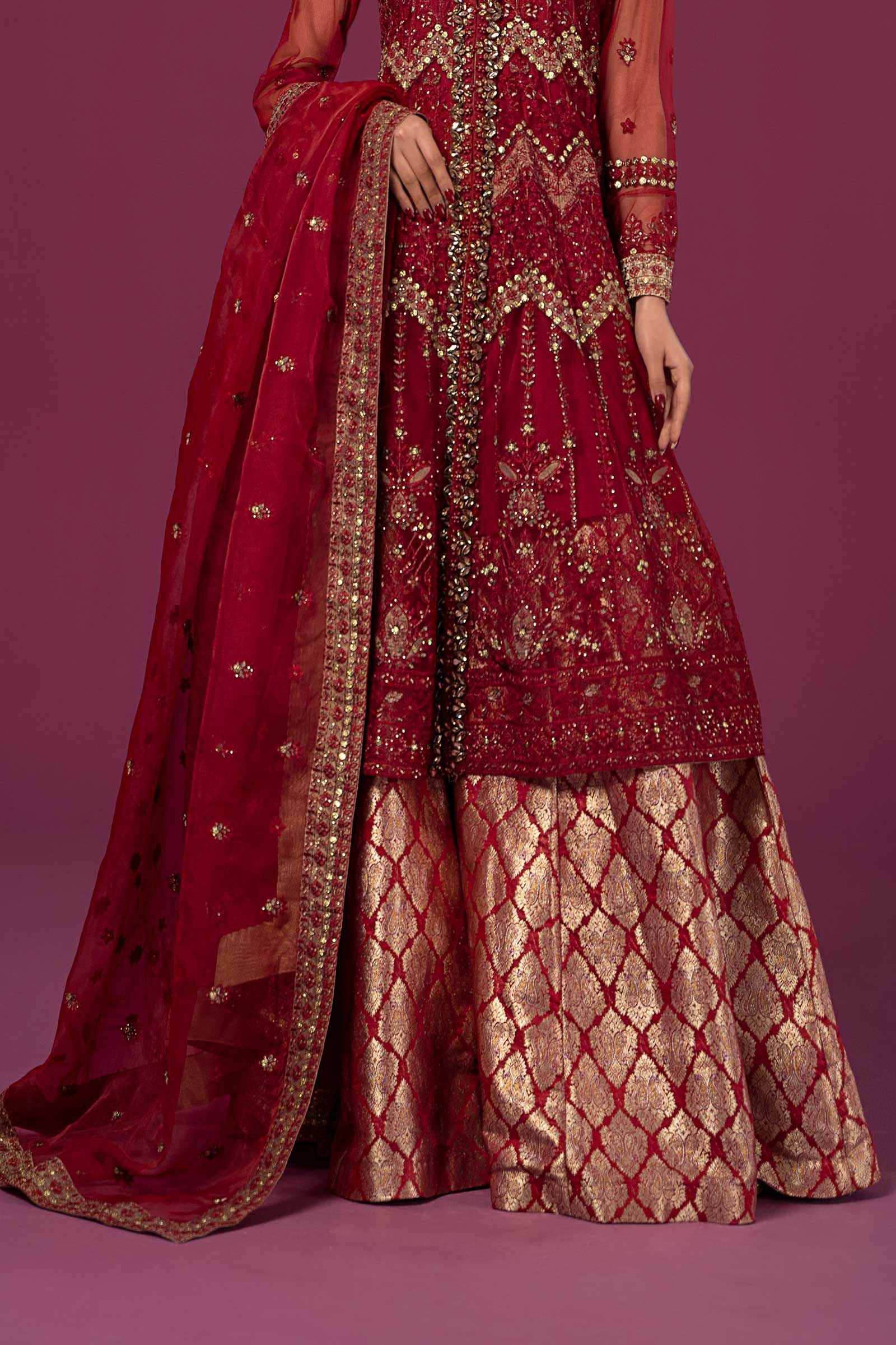 3 Piece Embroidered Net Suit - Image 3