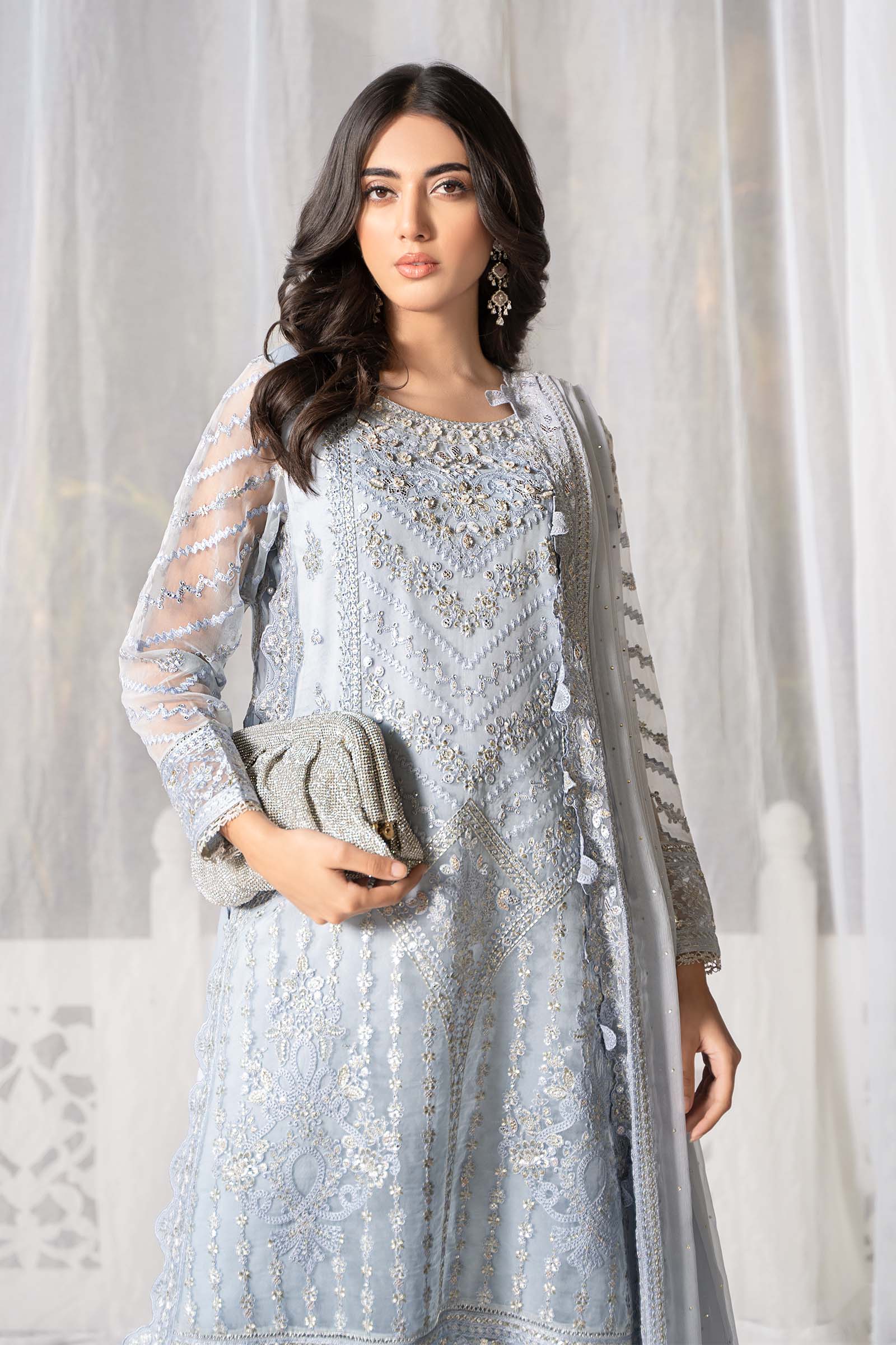 3 Piece Embroidered Organza Suit - Image 2