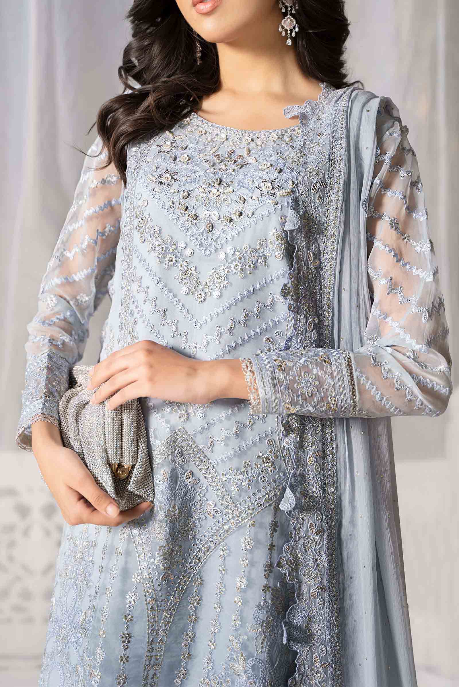 3 Piece Embroidered Organza Suit - Image 3