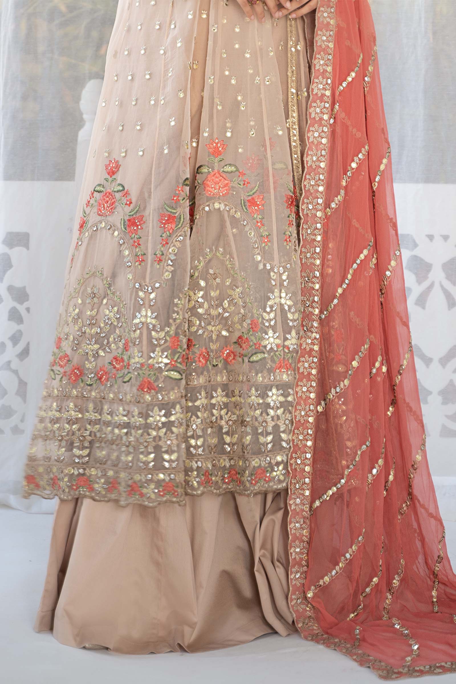 3 Piece Embroidered Organza Suit - Image 3