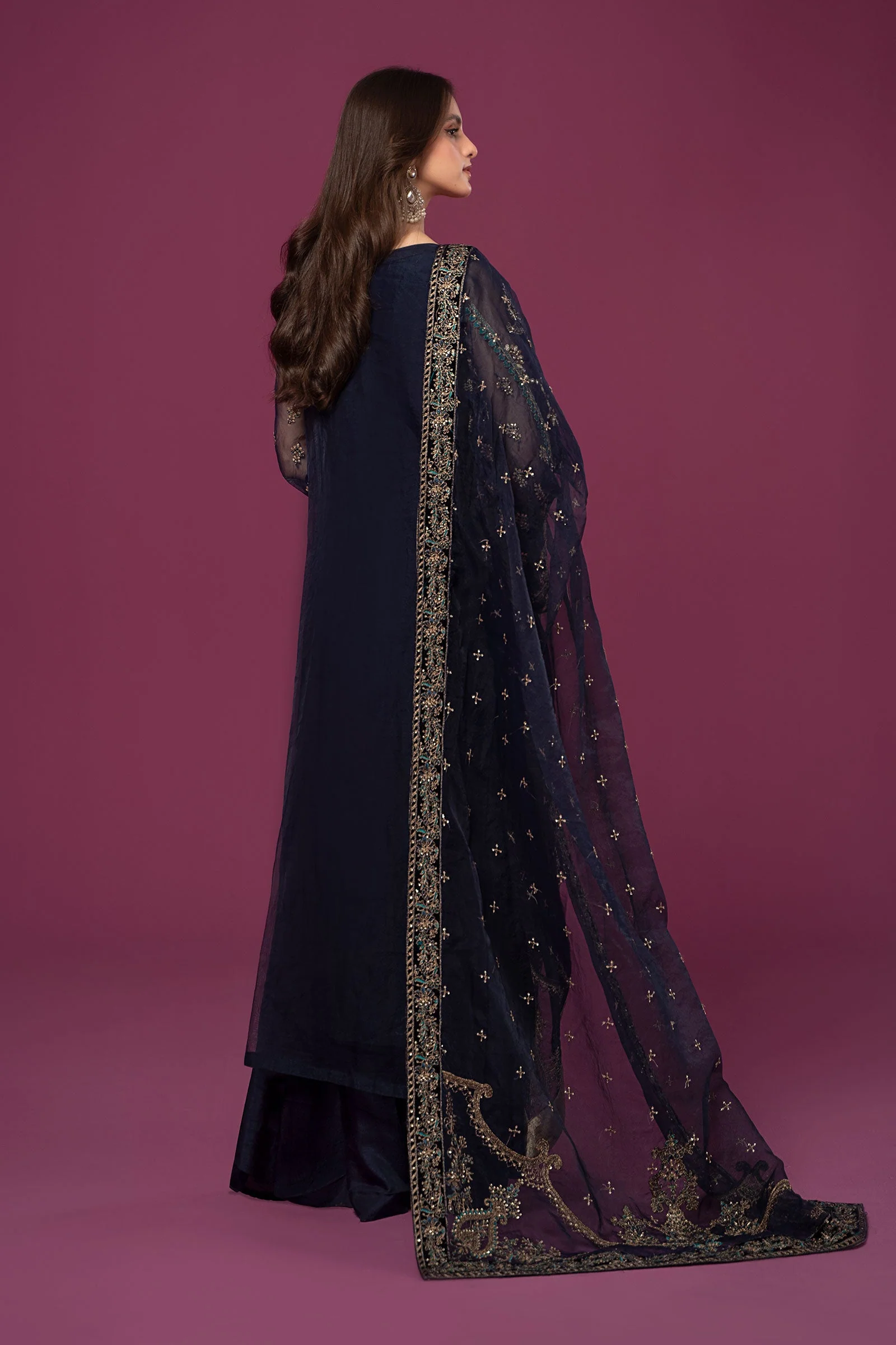 3 Piece Embroidered Organza Suit - Image 7