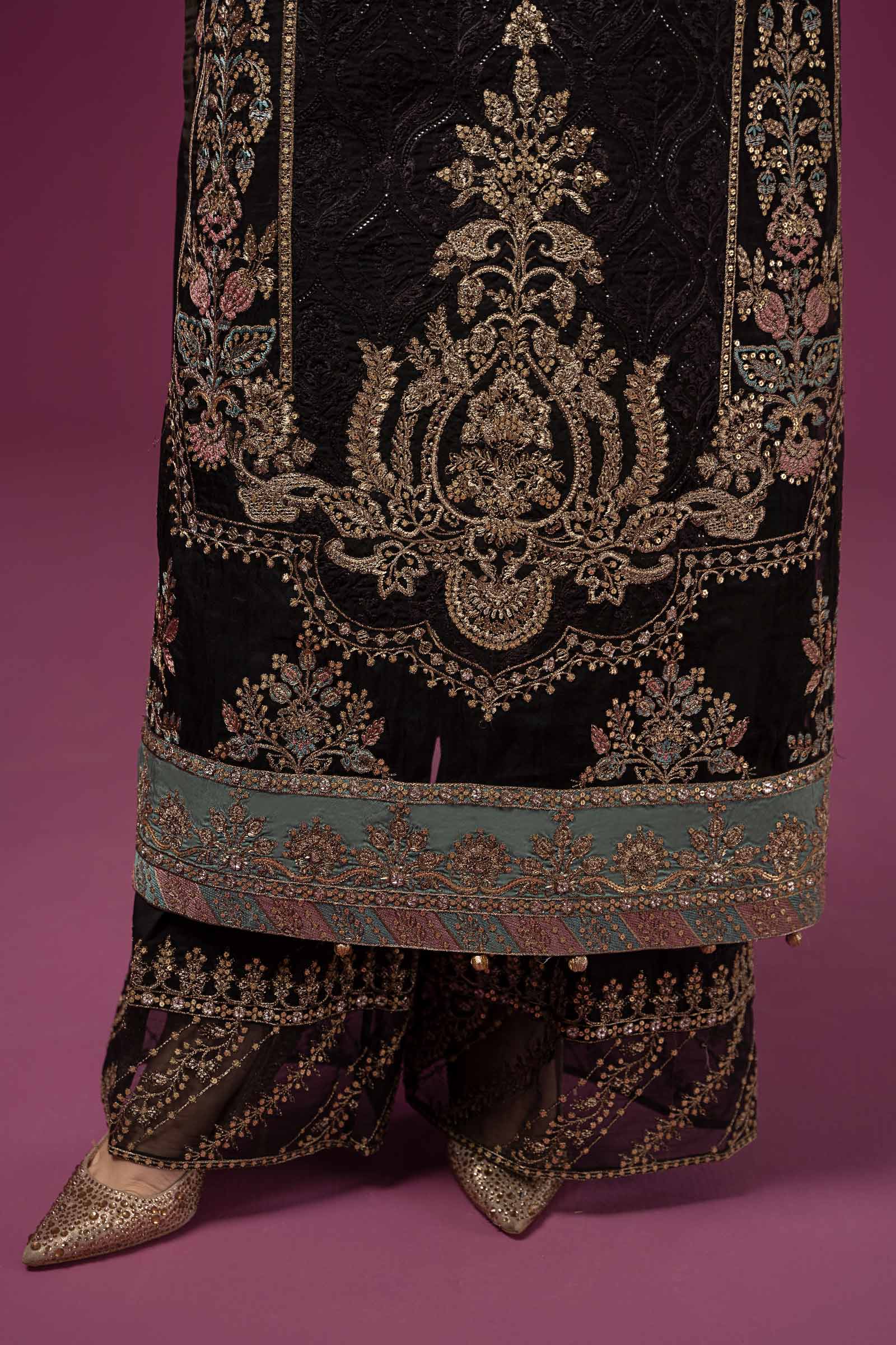 3 Piece Embroidered Organza Suit - Image 6