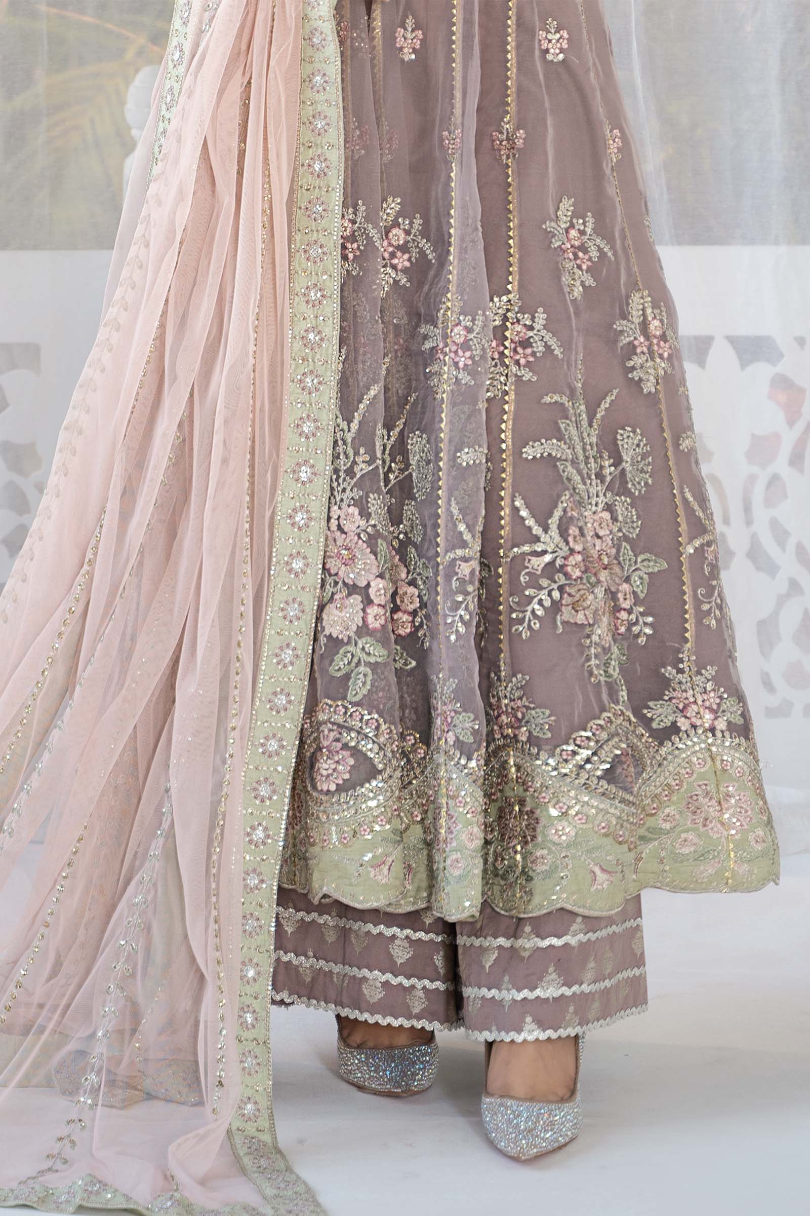 3 Piece Embroidered Organza Suit - Image 3