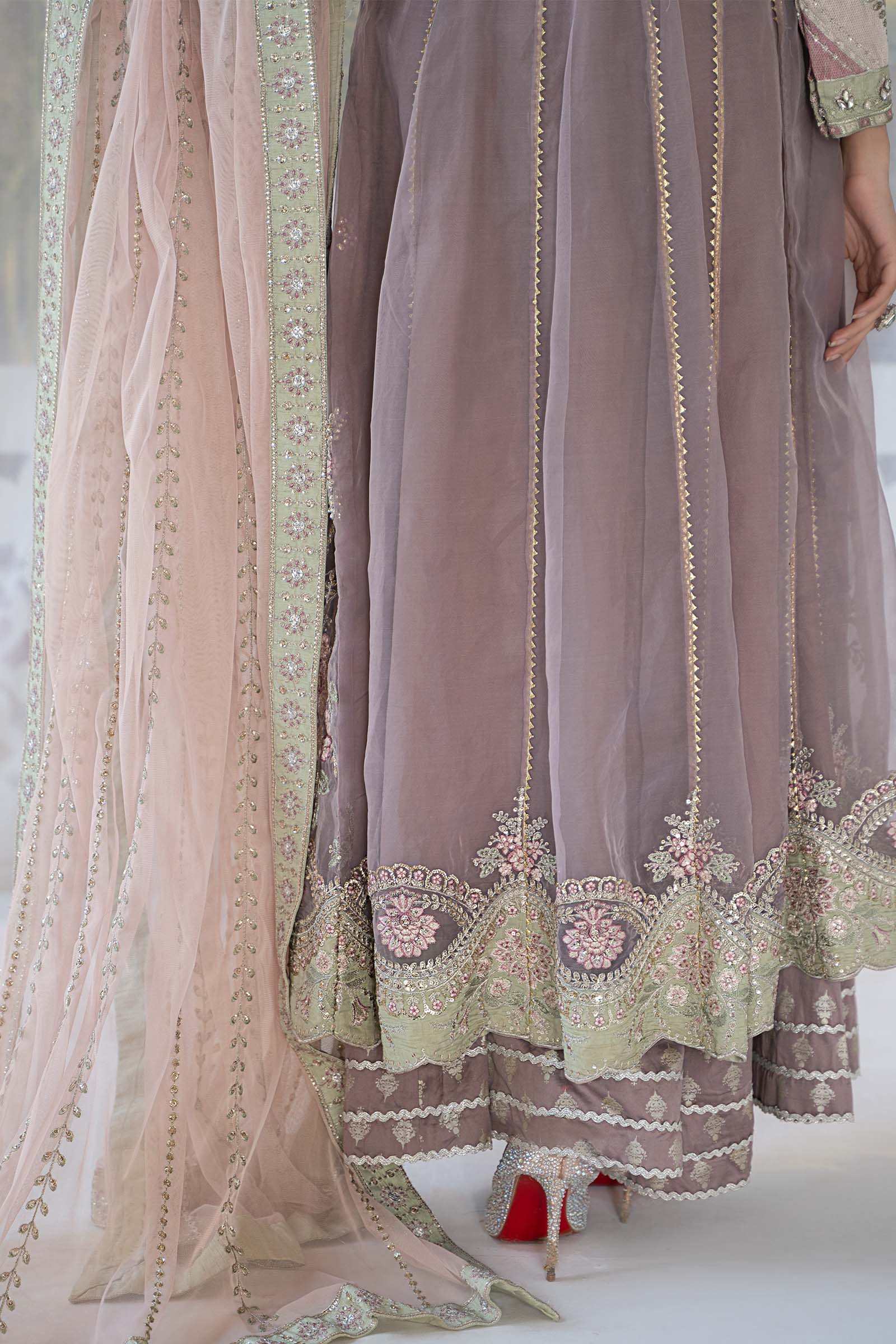 3 Piece Embroidered Organza Suit - Image 4