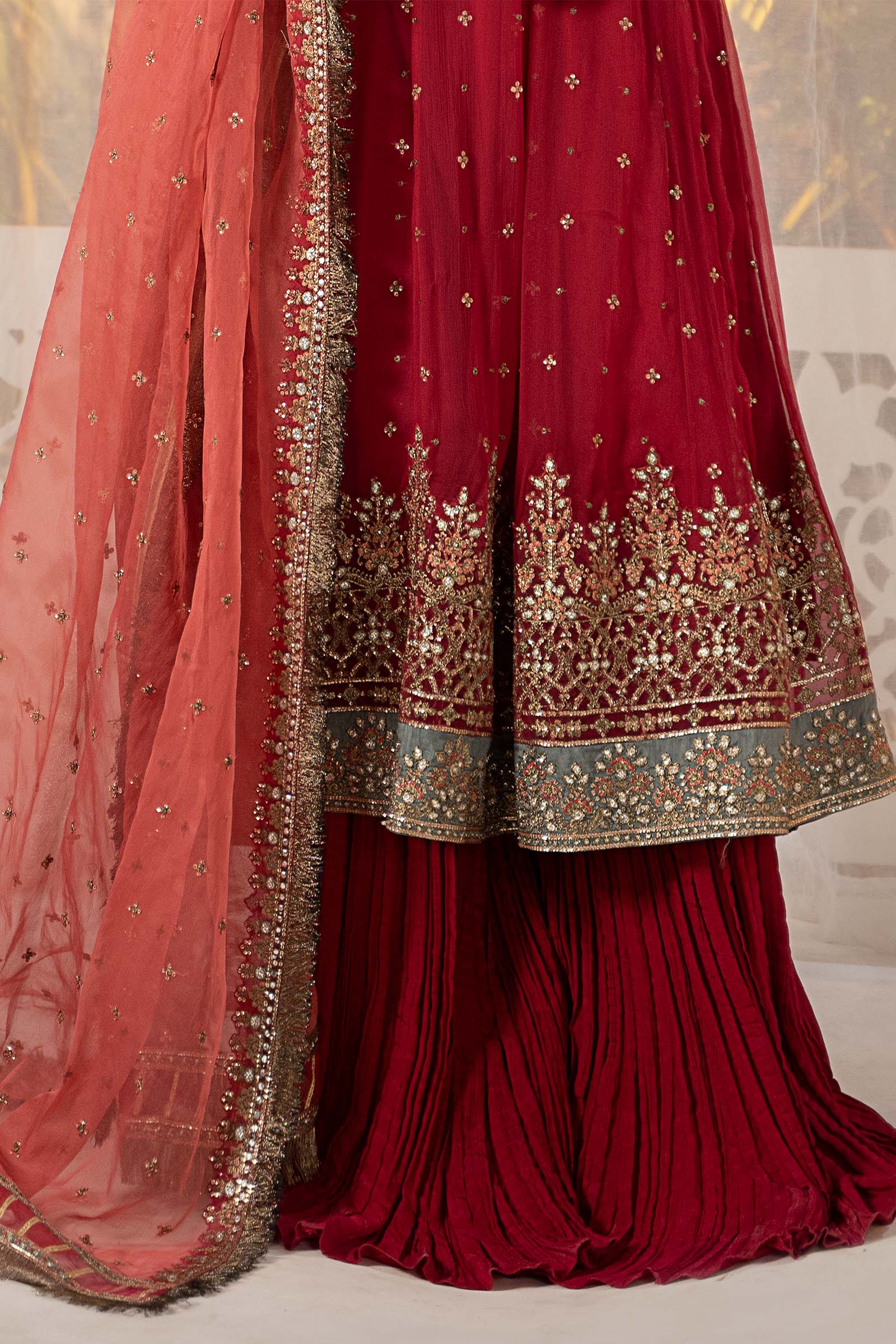 3 Piece Dyed Chiffon Suit - Image 4