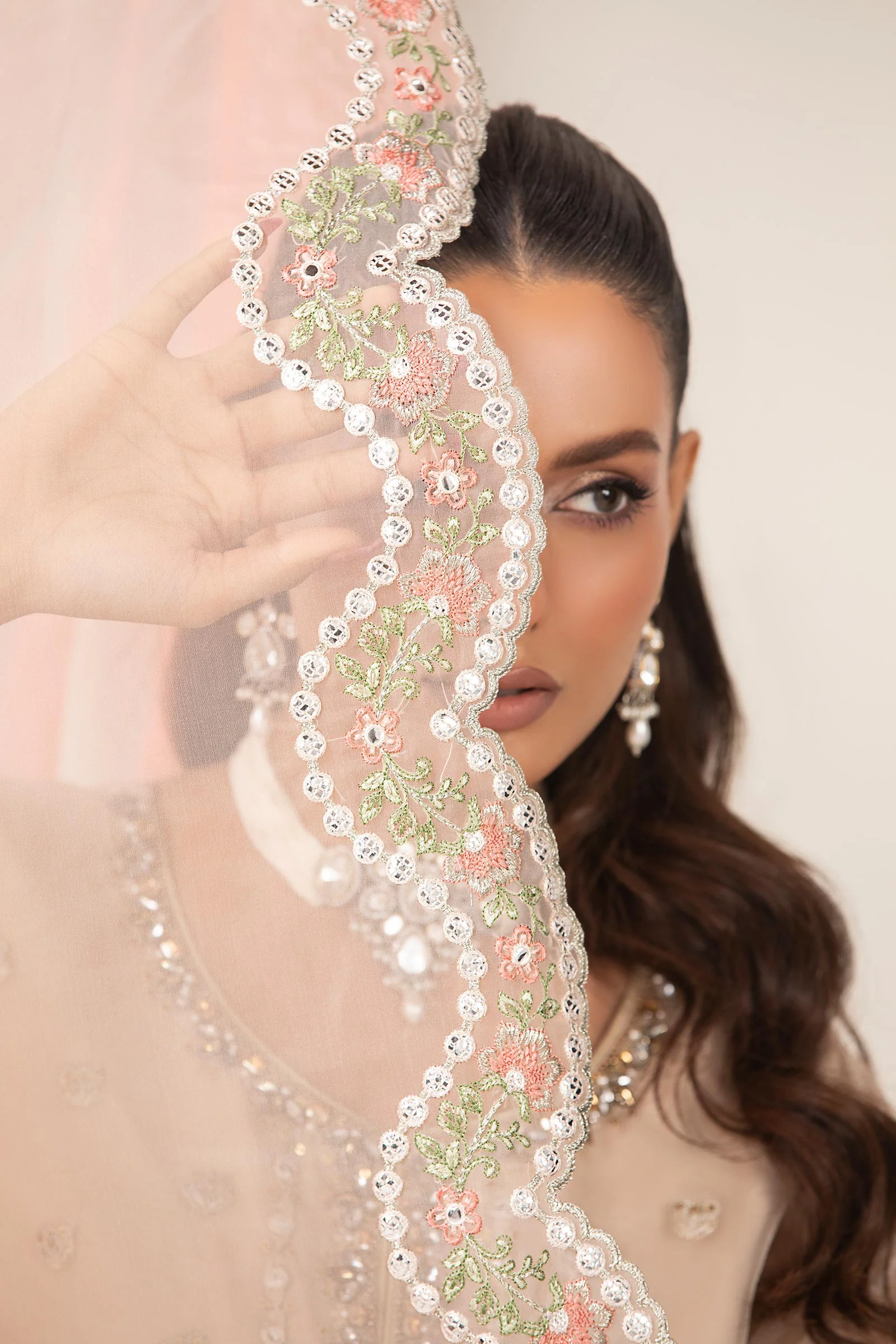 3 Piece Embroidered Organza Suit - Image 3