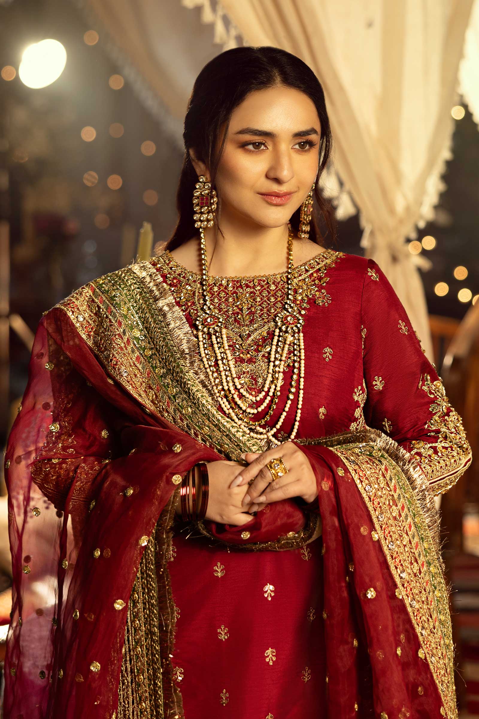 3 Piece Embroidered Raw Silk Suit - Image 2