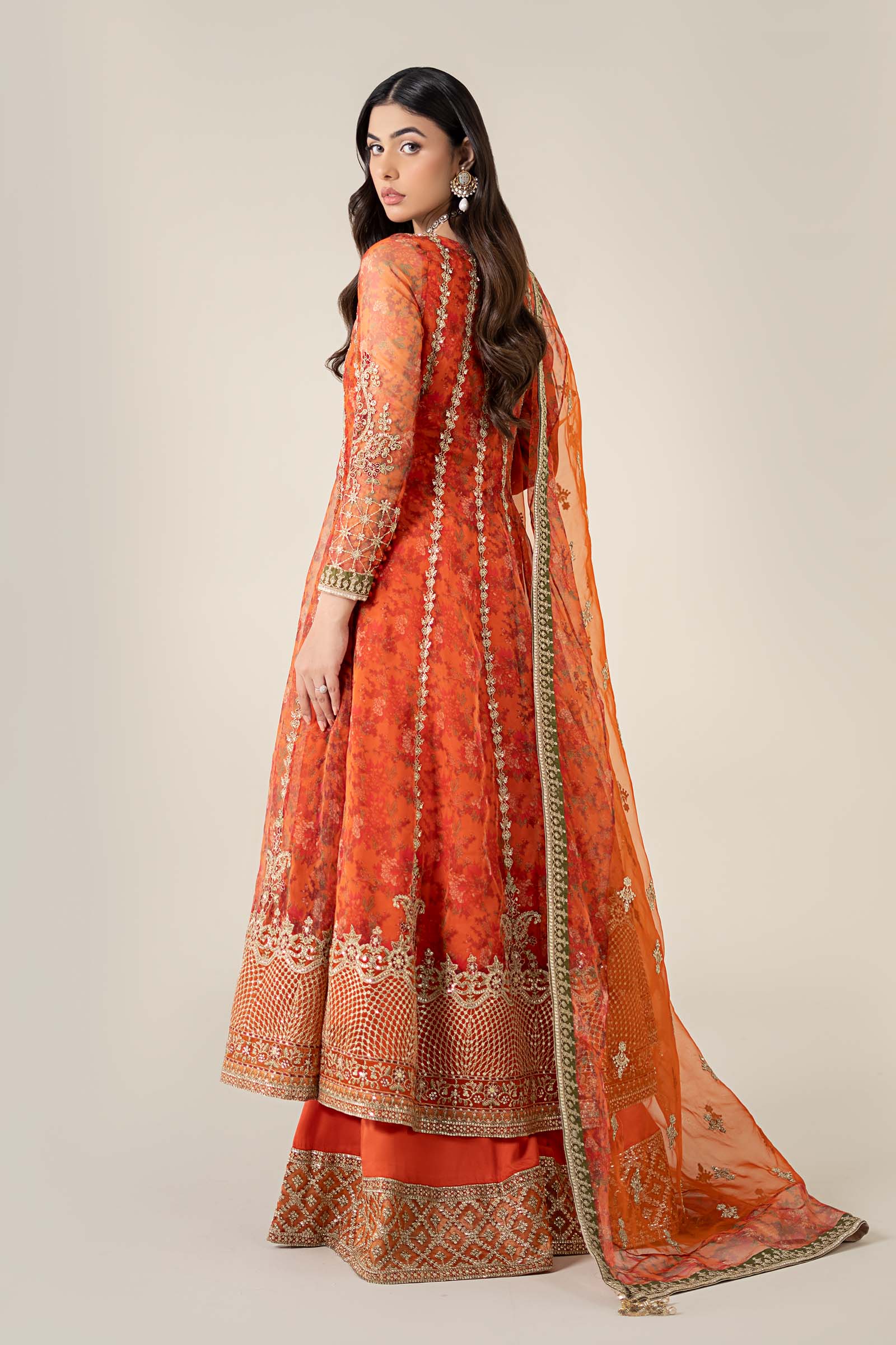 3 Piece Embroidered Organza Suit - Image 7