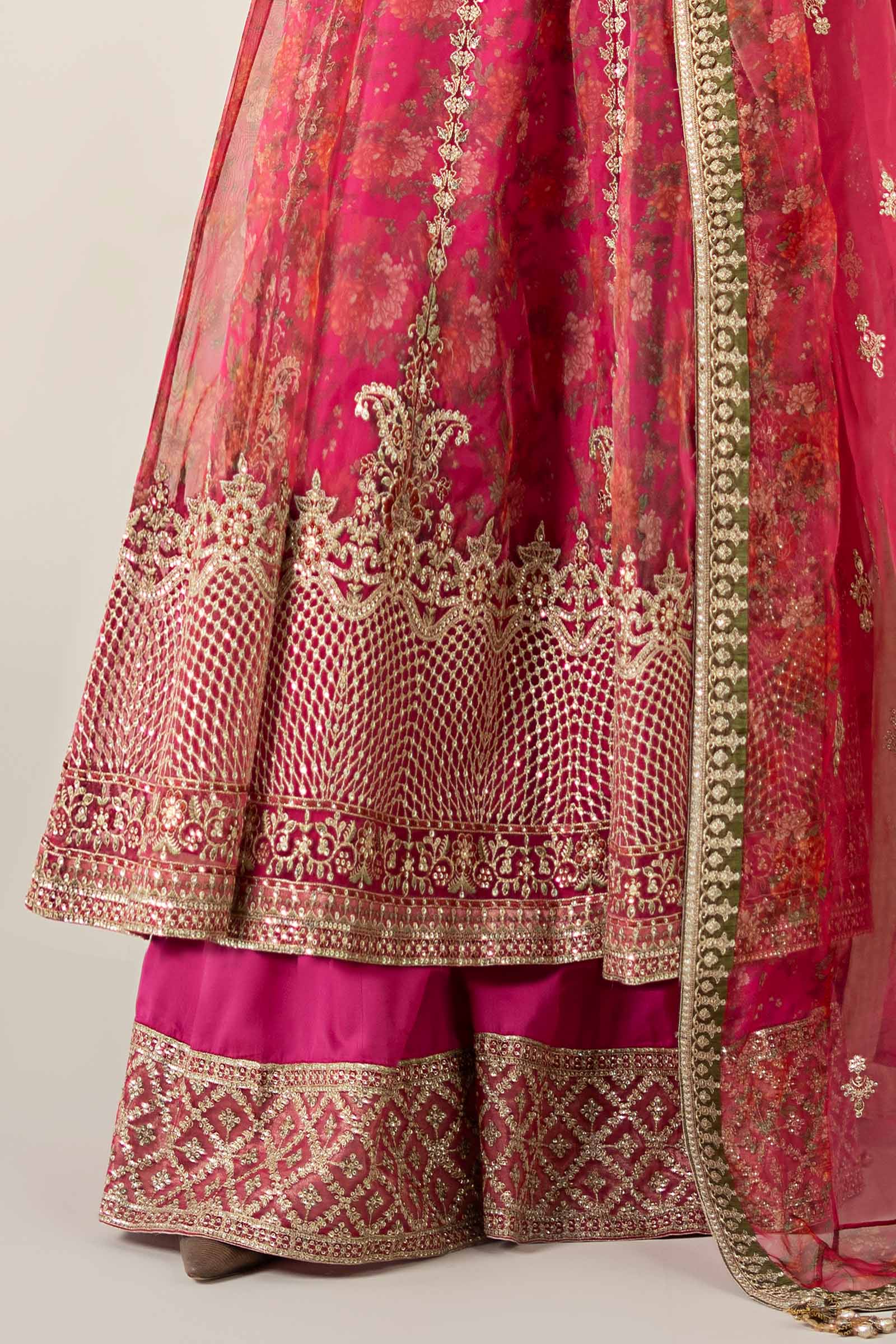 3 Piece Embroidered Organza Suit - Image 7