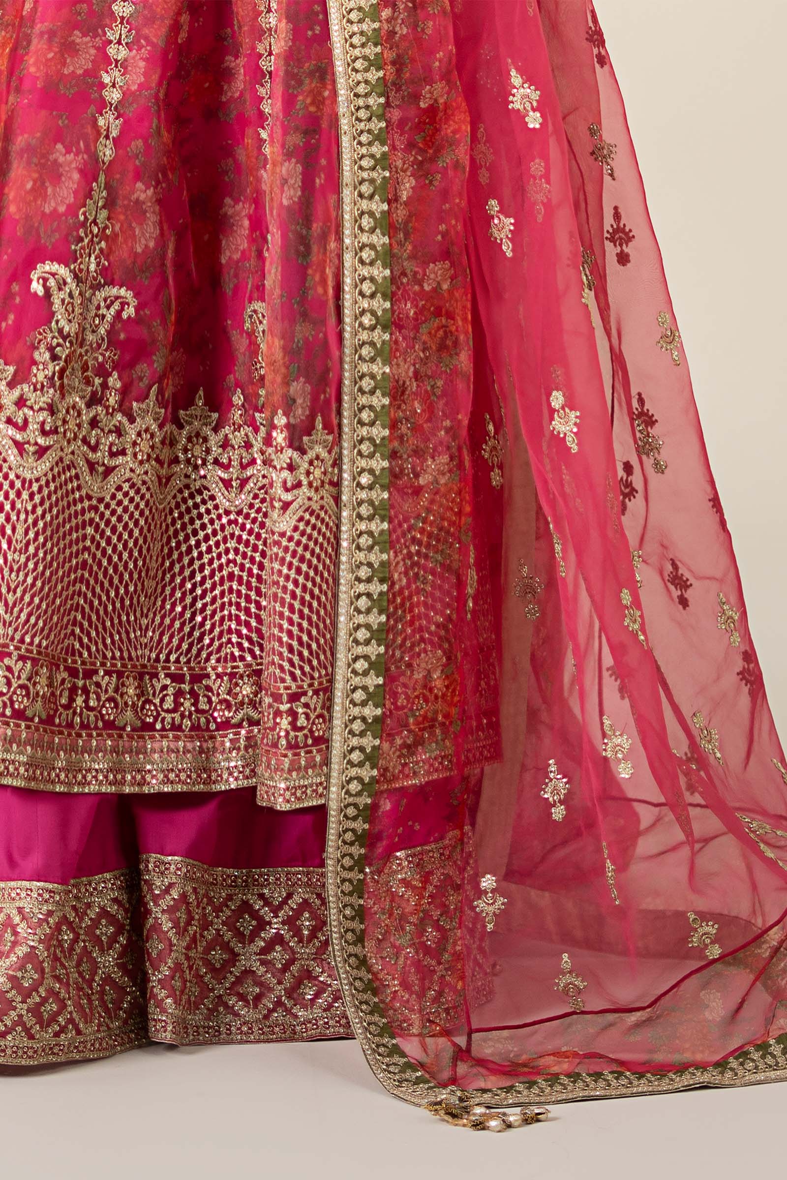3 Piece Embroidered Organza Suit - Image 8