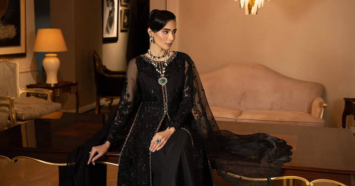 3 Piece Embroidered Organza Suit - Image 16