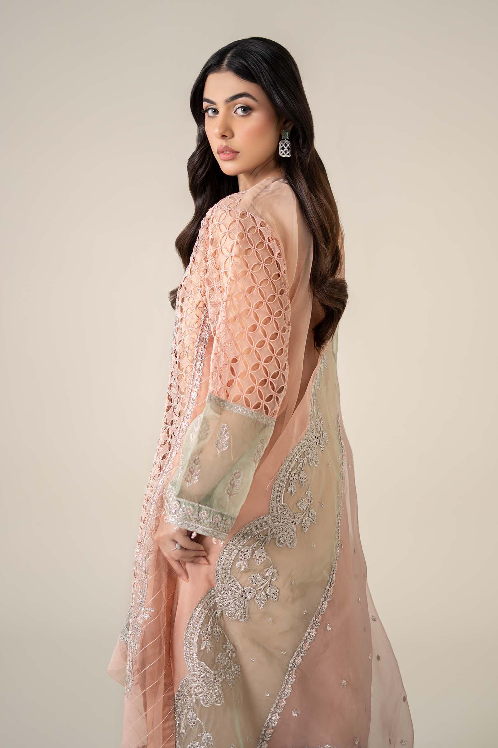 3 Piece Embroidered Organza Suit - Image 9