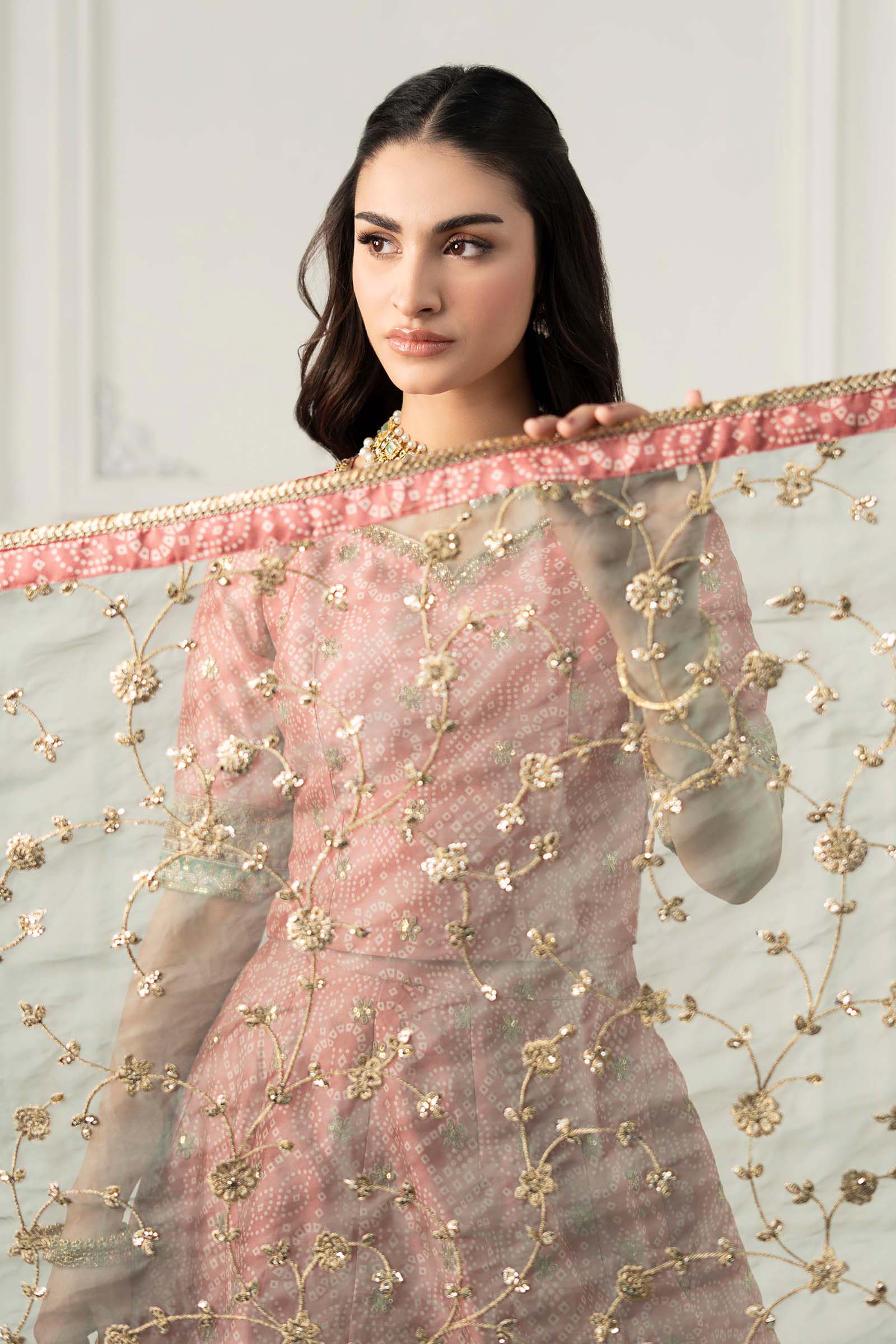 3 Piece Embroidered Raw Silk Suit - Image 4
