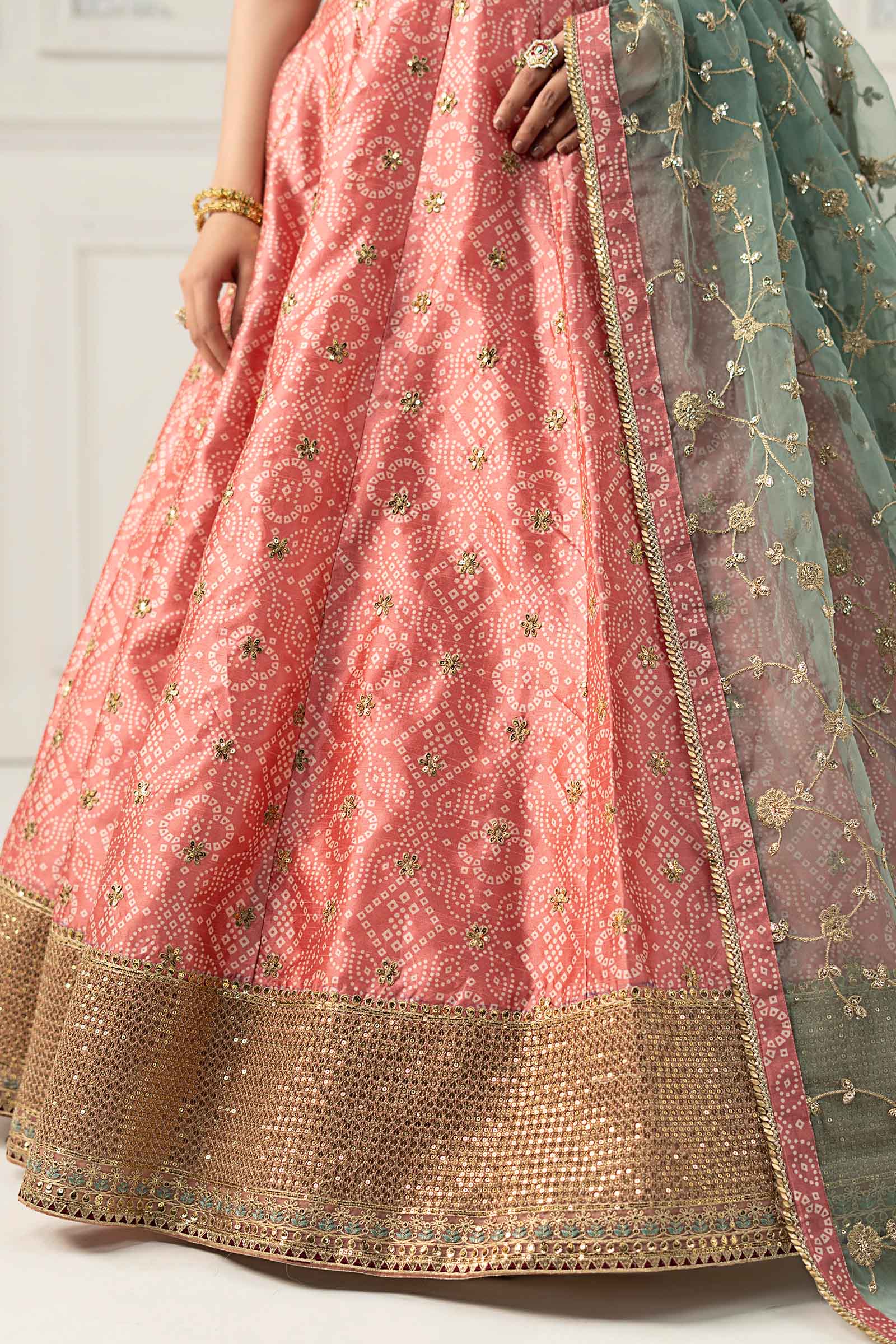 3 Piece Embroidered Raw Silk Suit - Image 5