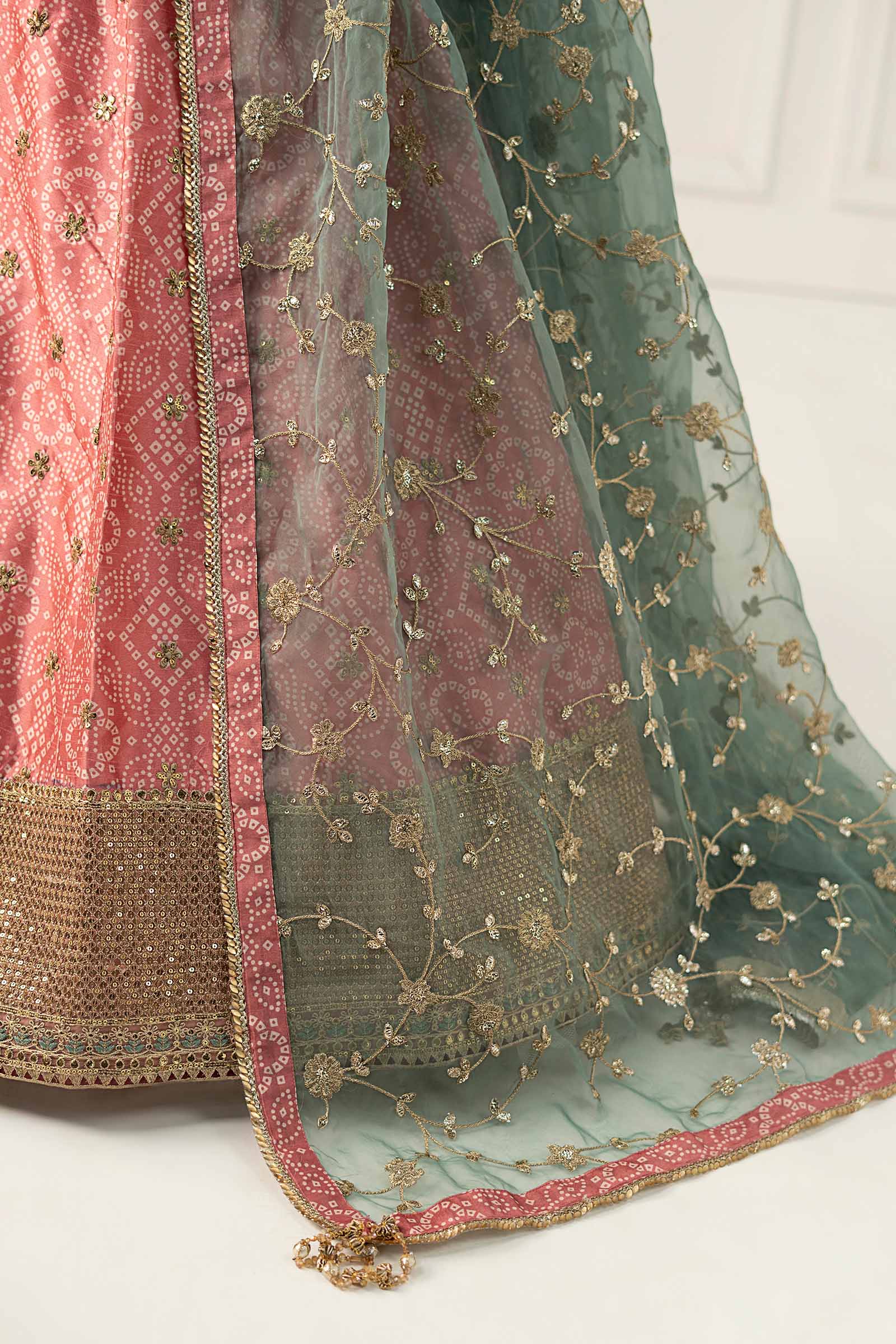 3 Piece Embroidered Raw Silk Suit - Image 6