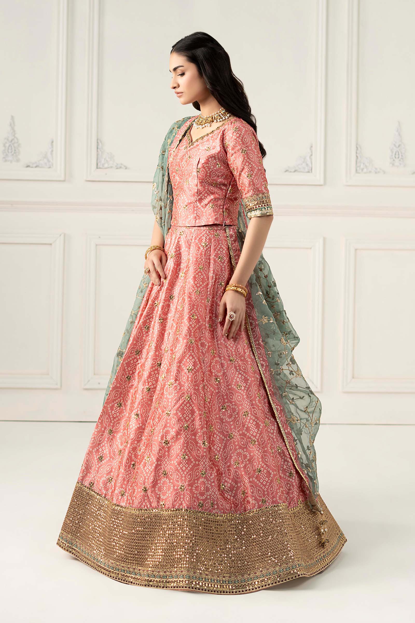 3 Piece Embroidered Raw Silk Suit - Image 7
