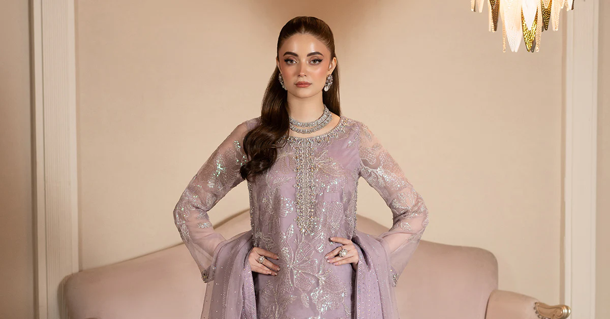 3 Piece Embroidered Organza Suit - Image 13